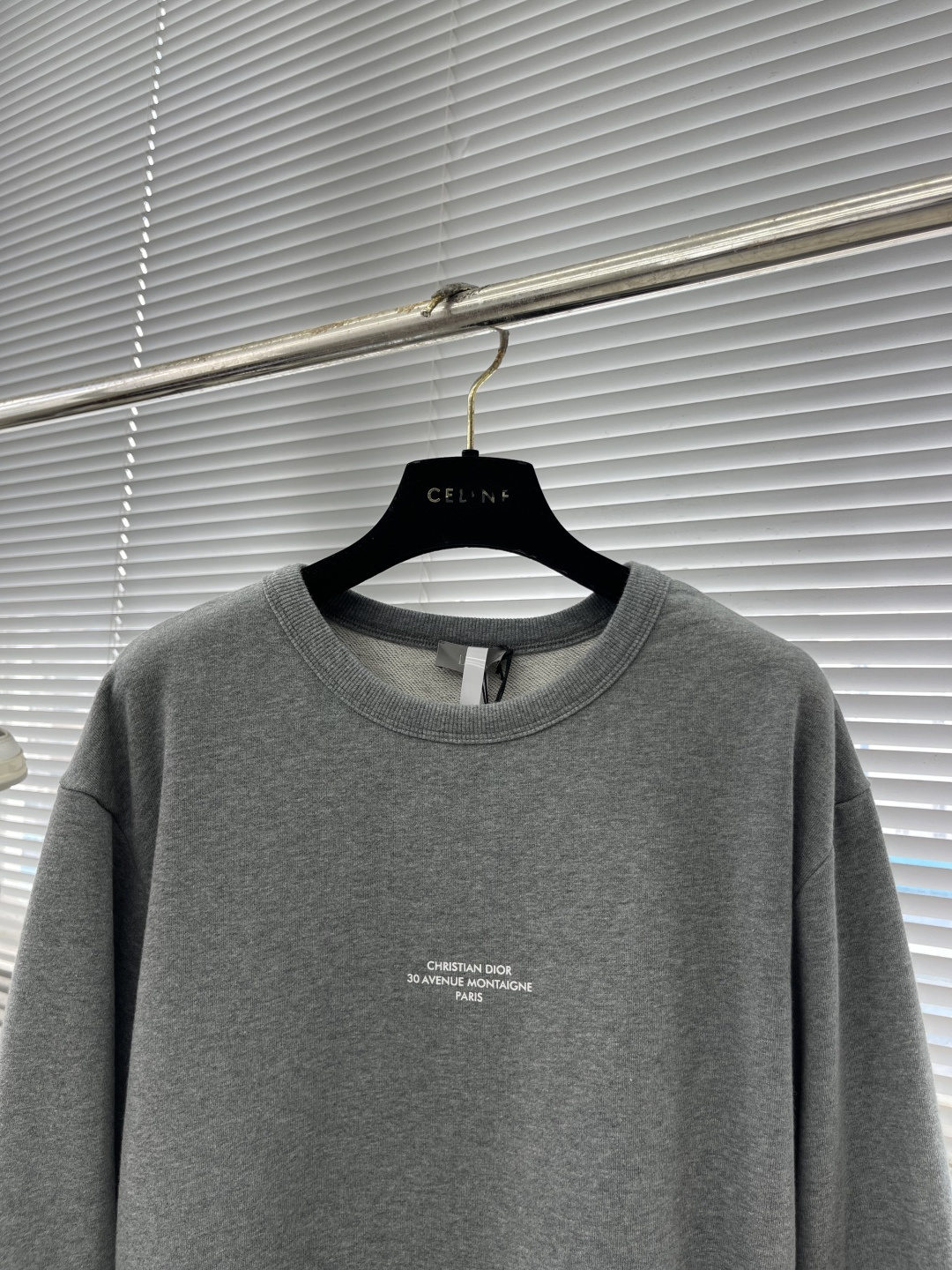 -Dio 25fw Montaigne卫衣380克精梳棉双股毛圈卫衣料全棉拉架罗纹 胶浆印花面料酵洗定制