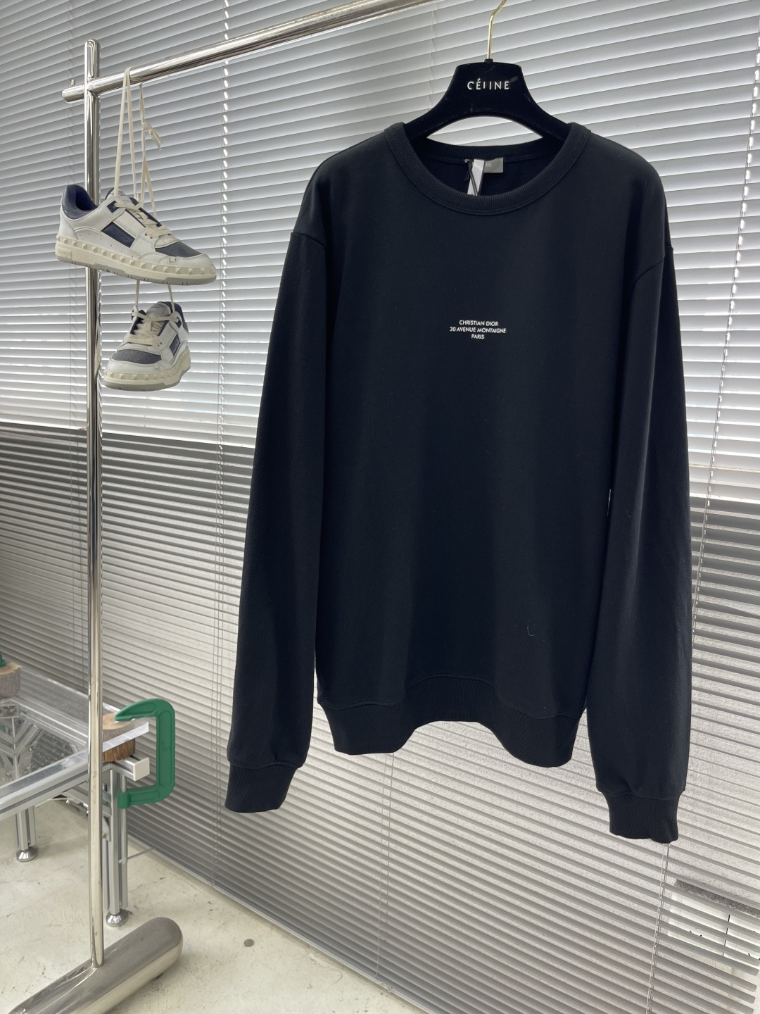 -Dio 25fw Montaigne卫衣380克精梳棉双股毛圈卫衣料全棉拉架罗纹 胶浆印花面料酵洗定制