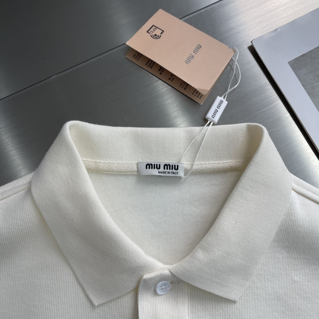 -MIUMIU 新款Polo长袖。定制420克面料 男女同款 码数：S-XXL
