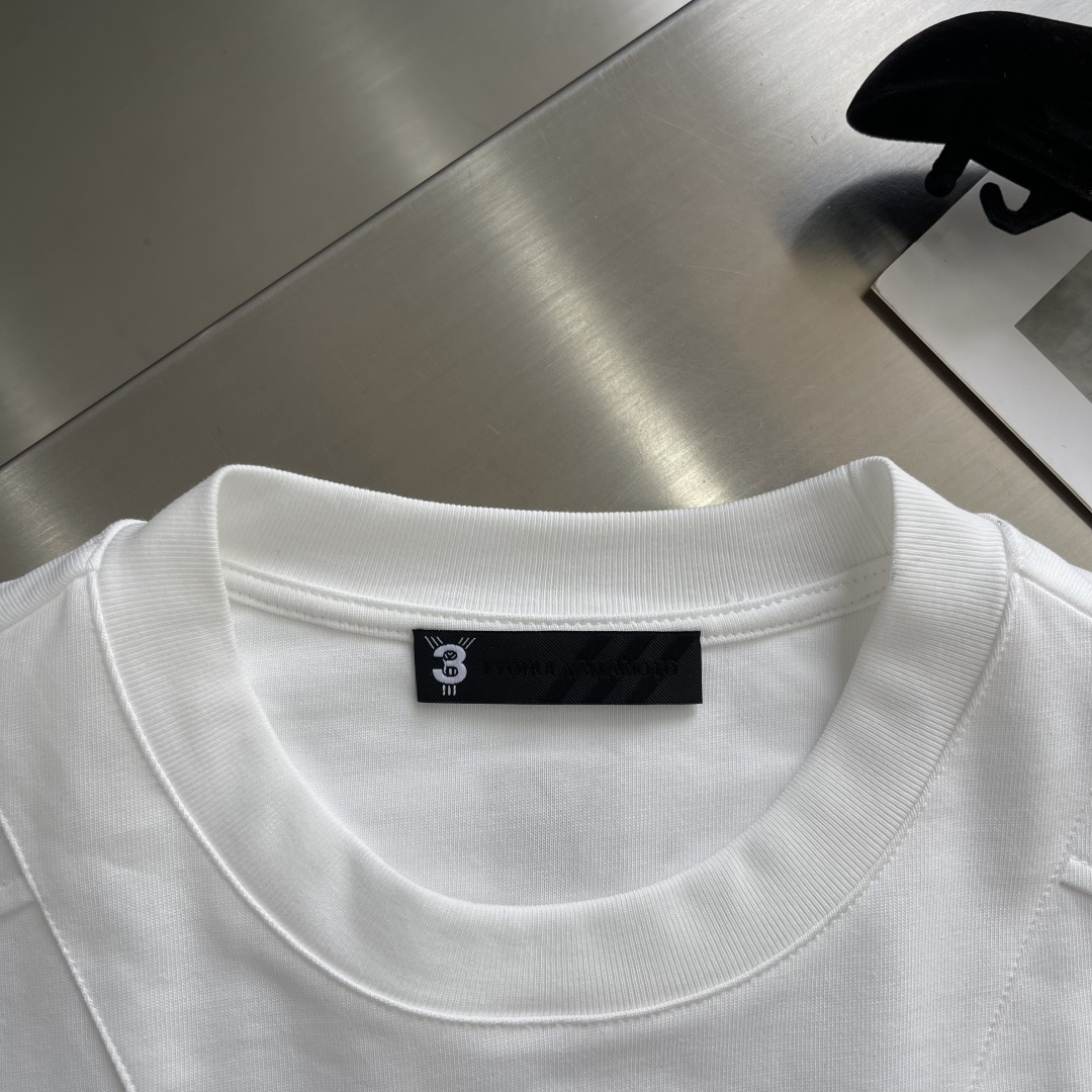 -Y-3 Yamamoto山本耀司 秋冬新款Y3长袖T恤。拼接罗纹设计新颖且极具辨识度，宽松版型个性立体