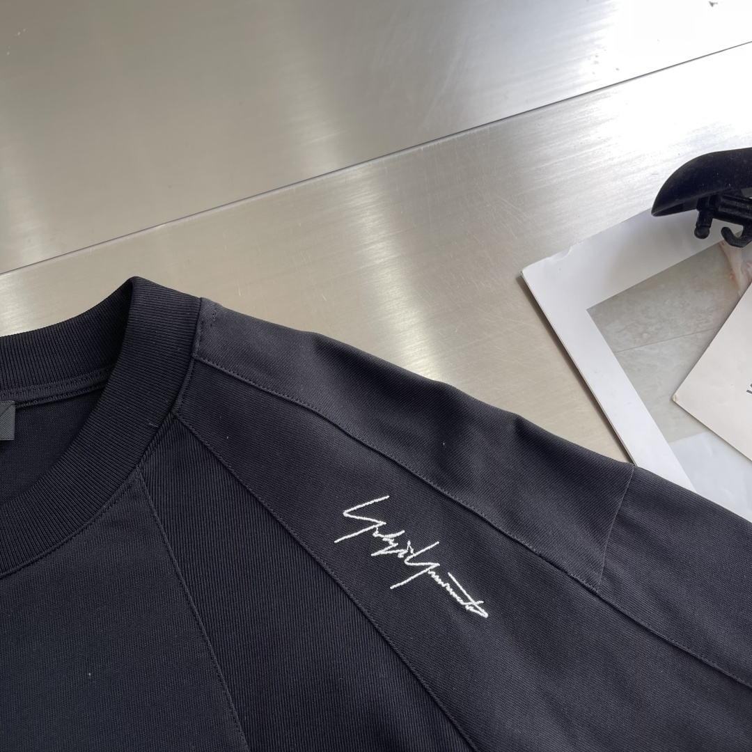 -Y-3 Yamamoto山本耀司 秋冬新款Y3长袖T恤。宽松版型个性立体剪裁百搭不挑人。重磅双纱精梳棉
