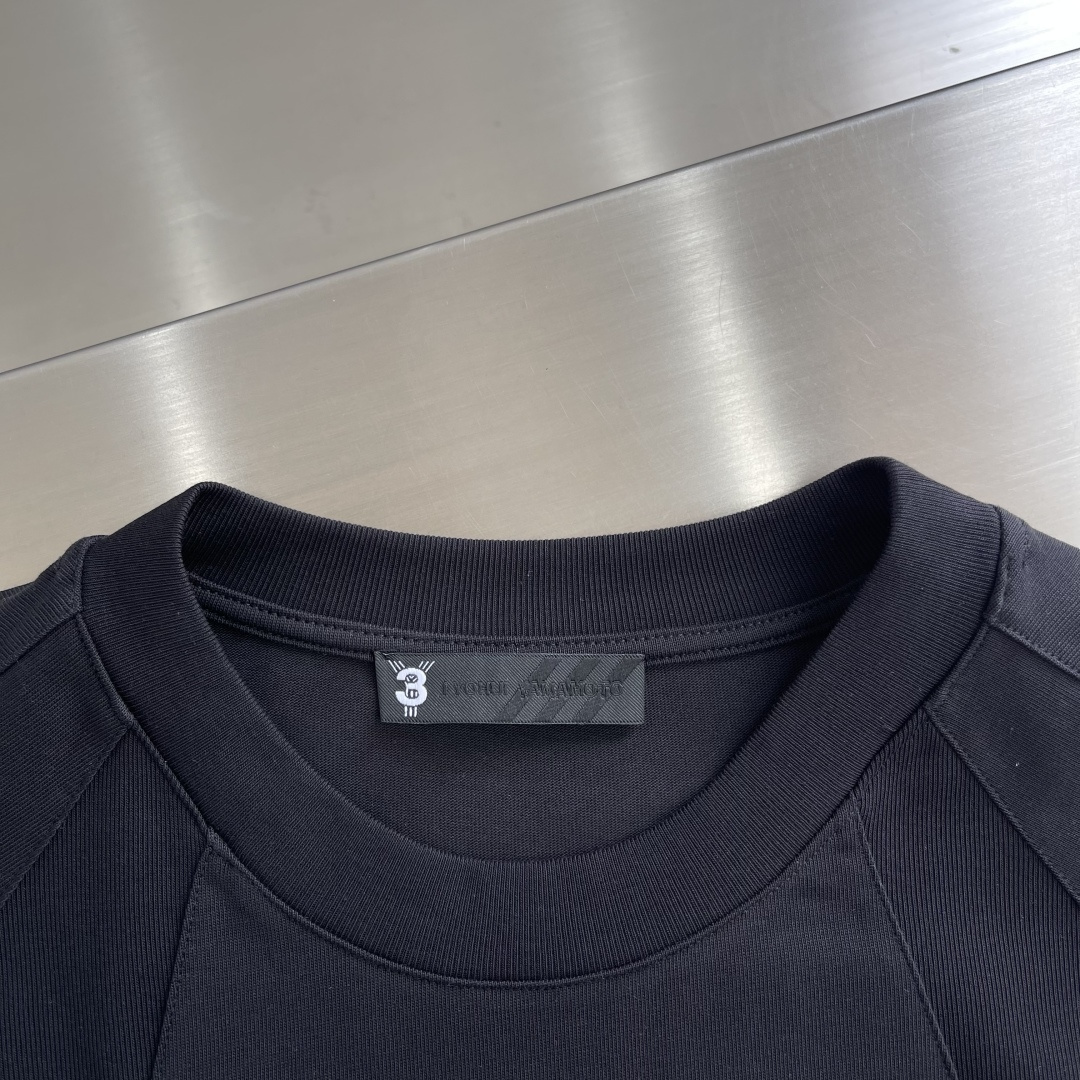 -Y-3 Yamamoto山本耀司 秋冬新款Y3长袖T恤。宽松版型个性立体剪裁百搭不挑人。重磅双纱精梳棉