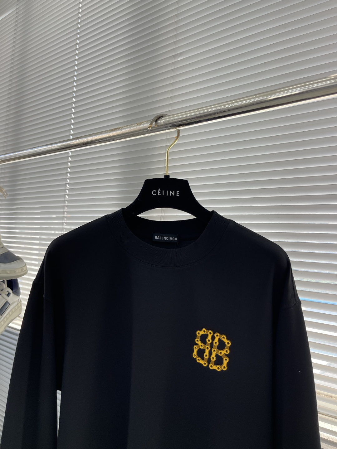 -Balenciag 25fw新款长袖T，定制植绒复合肤感硅胶，莫代尔混纺面料，软糯垂坠男女同款 码数：