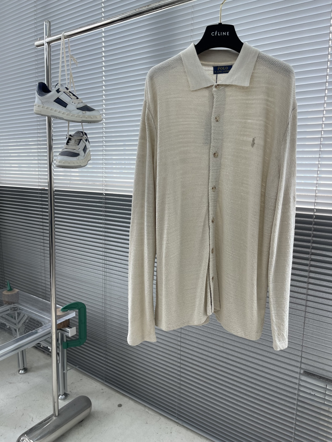 -Polo 25新款纯色翻领单排扣长袖衬衫 男款 新石色码数：S.M.L.XL衣长69717375肩宽4