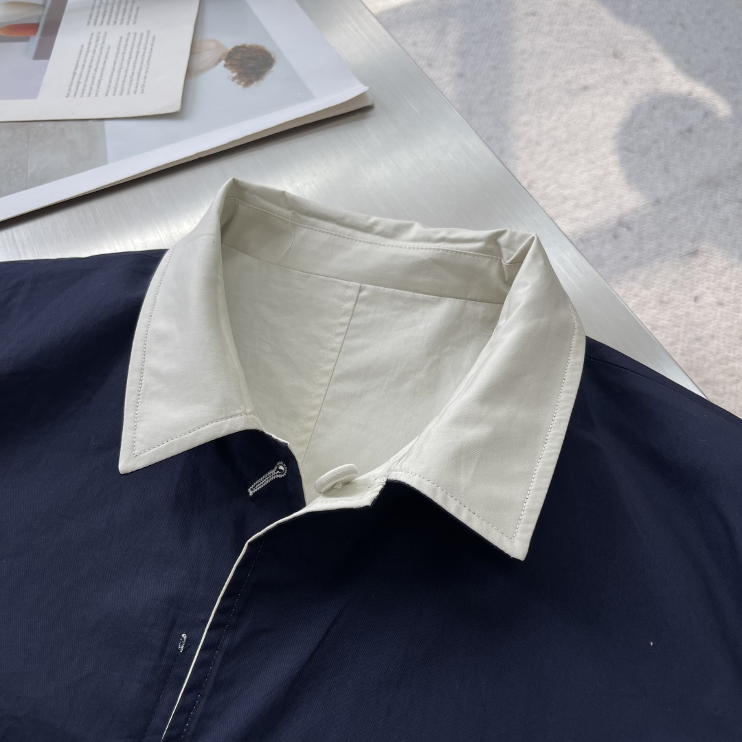 -Dio 2025秋冬新款双面穿着夹克外套选用100%进口西班牙贡缎棉纱线，辅以特殊的水洗刺布工艺，让面