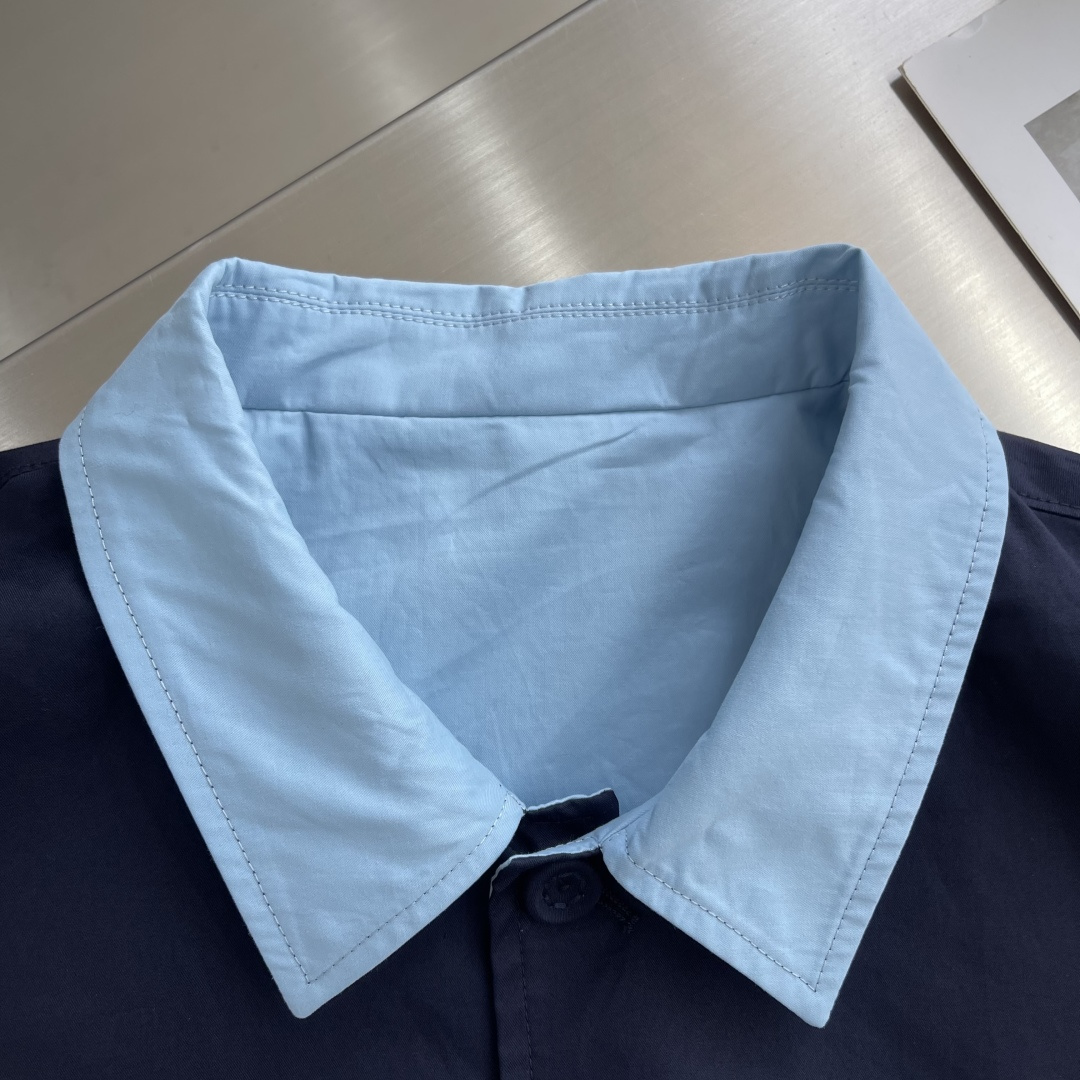 -Dio 2025秋冬新款双面穿着夹克外套选用100%进口西班牙贡缎棉纱线，辅以特殊的水洗刺布工艺，让面