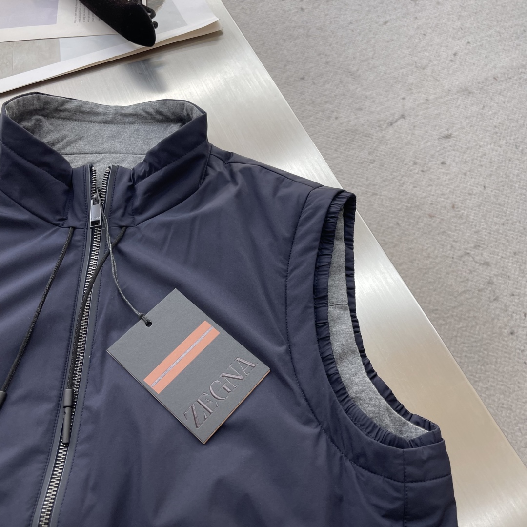 -Z ZEGN 2025 秋冬爆款 双面可穿马甲专柜同款 高品质 定制面料 五金定制开模 大厂代工 yy