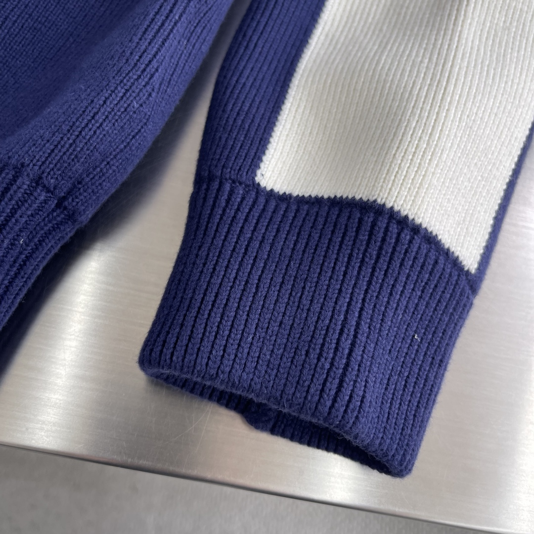 -GUCC 2024fw Gart系列毛织拉链外套，拼接毛织拉链外套 袖口自带logo刺绣 男女同款 码