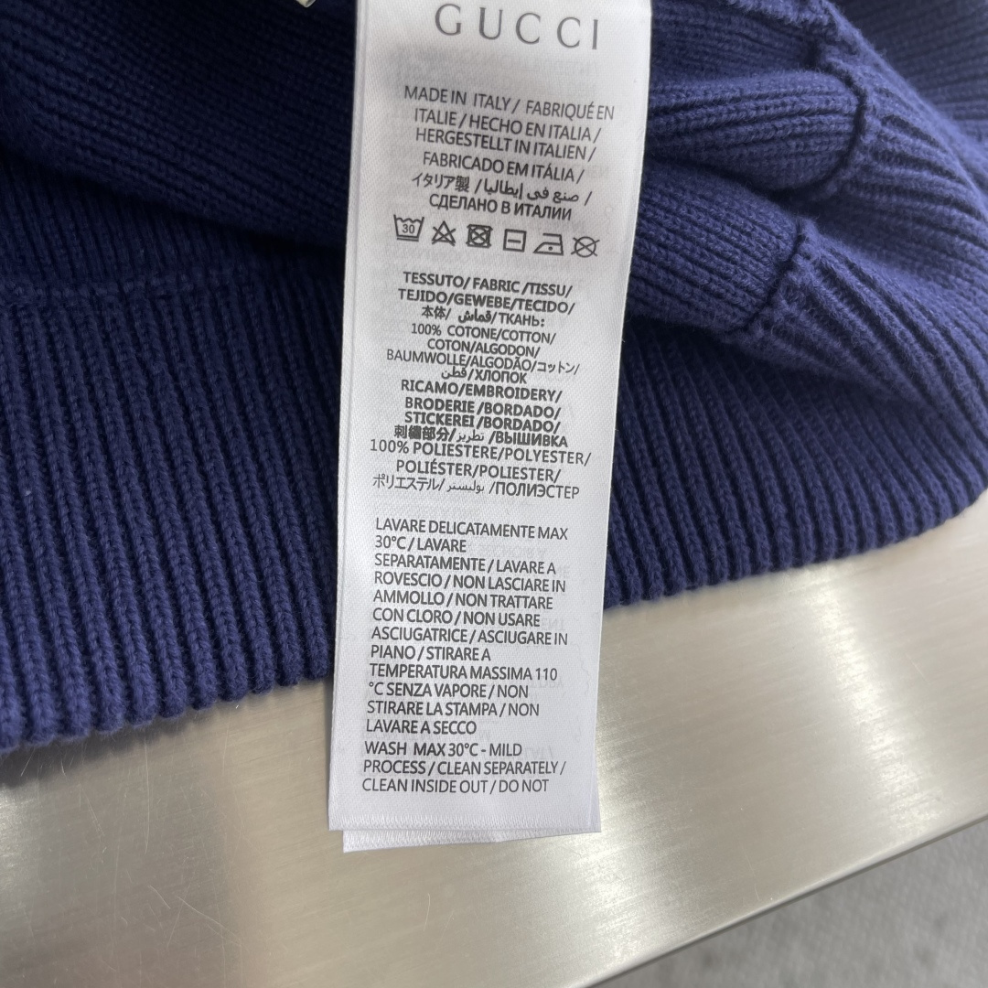 -GUCC 2024fw Gart系列毛织拉链外套，拼接毛织拉链外套 袖口自带logo刺绣 男女同款 码