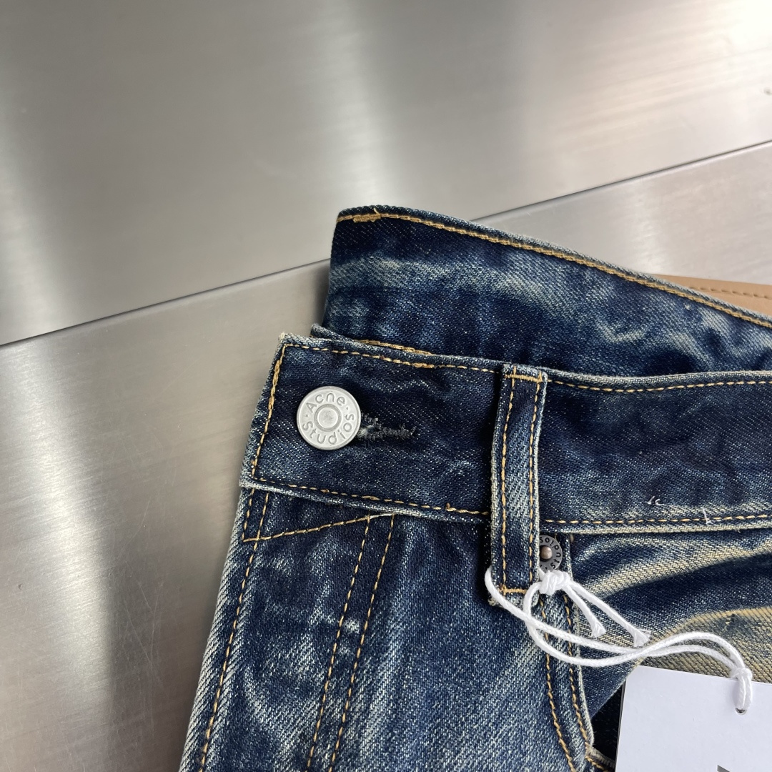 -Acne 25ss新款做旧纽扣门襟牛仔裤 男女同款 高版本码数：29.30.31.32.33.腰围 8
