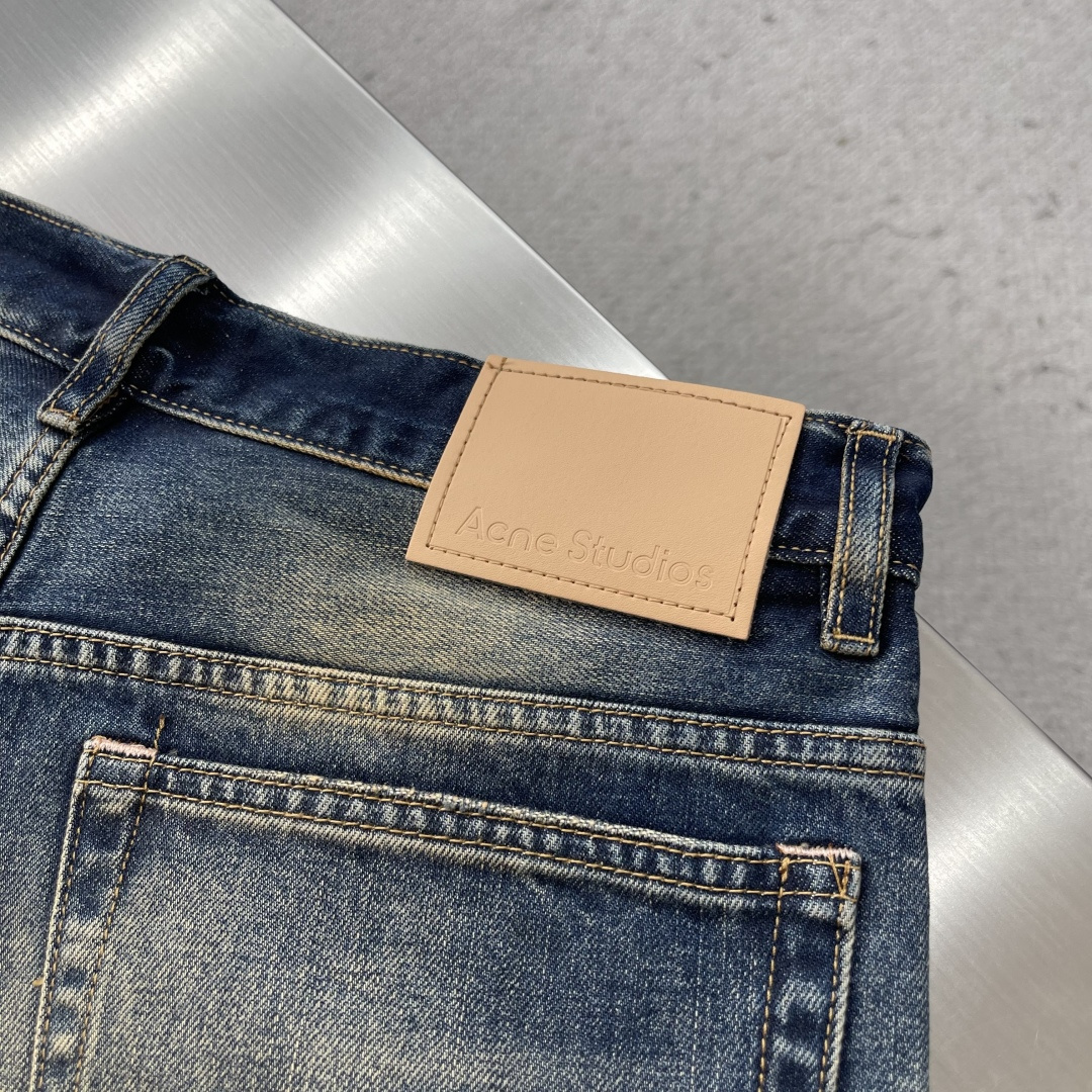-Acne 25ss新款做旧纽扣门襟牛仔裤 男女同款 高版本码数：29.30.31.32.33.腰围 8