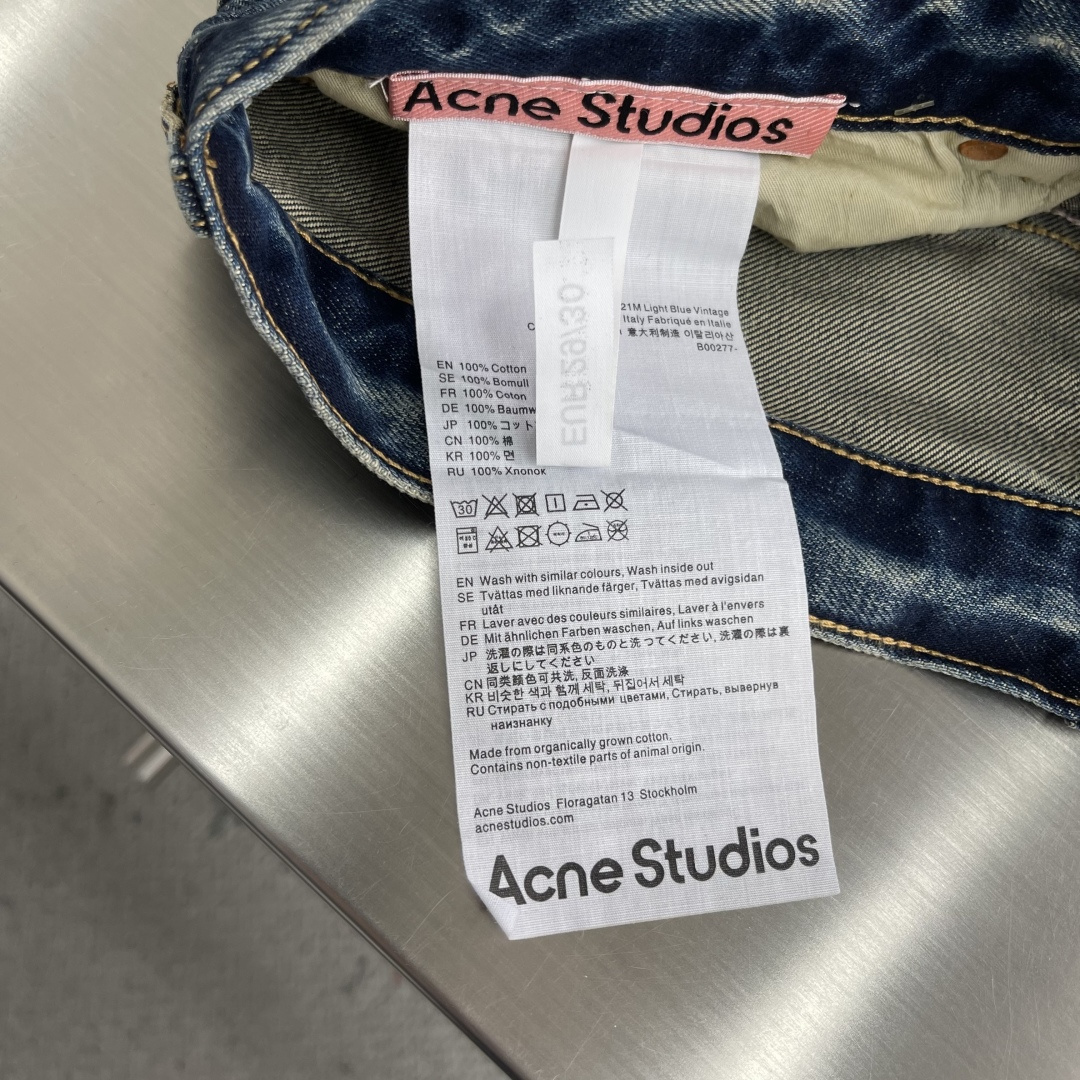 -Acne 25ss新款做旧纽扣门襟牛仔裤 男女同款 高版本码数：29.30.31.32.33.腰围 8