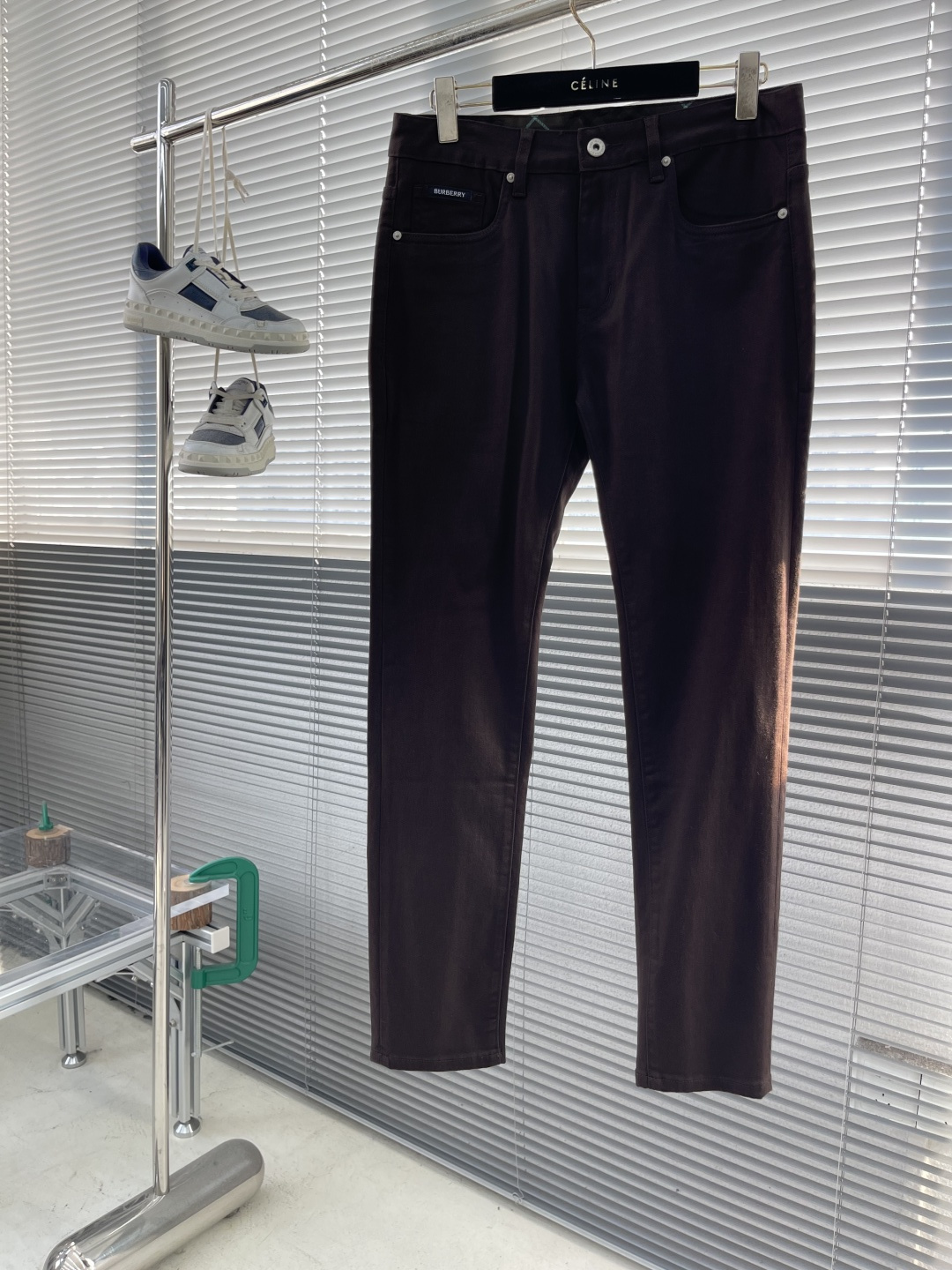 -BBR 25FW秋冬最新款休闲牛仔裤，高端系列，面料带弹力，舒适度高，腰头经典格子双包设计，小直筒版型