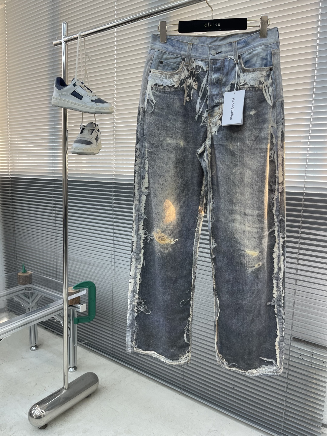 -Acne 25ss新款3d印花水洗牛仔裤 男女同款 高版本码数：42.44.46.48.50.52.5