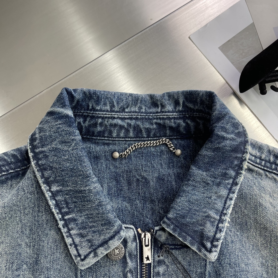 -Golden Goose 易烊千玺同款可拆袖男女同款牛仔外套尺码:S-XL