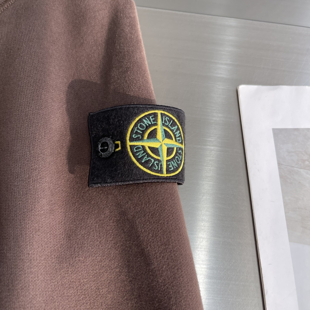 -Stone Island 2025秋冬系列休闲圆领卫衣码数：M-5XL 微阔版型轻量棉感卫衣。石头家同
