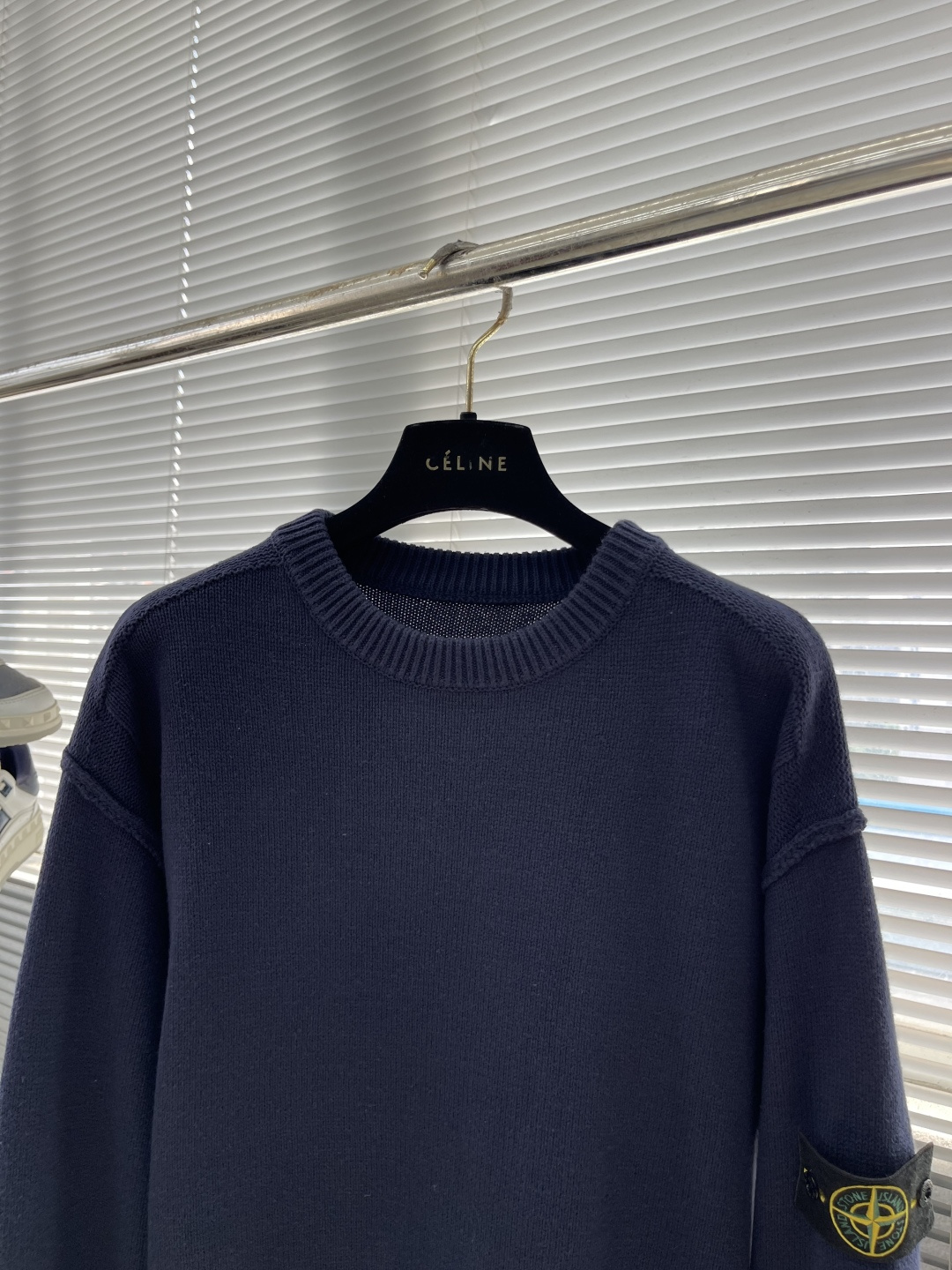 -Stone Island 2025秋冬系列休闲毛衣码数：M-3XL 微阔版型臂袖经典罗盘章仔 经典百搭