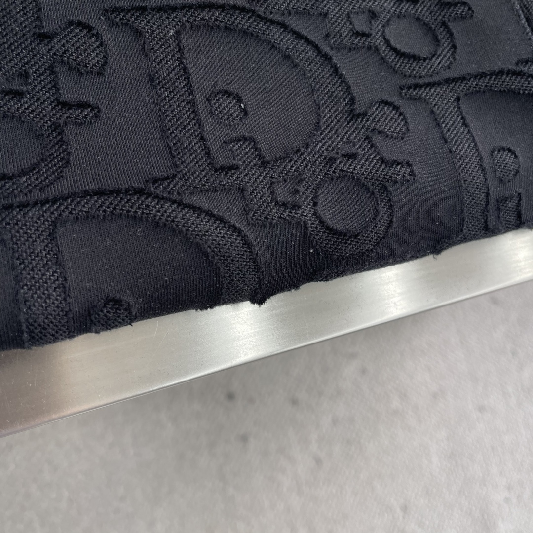 -Dio 2025fw新款提花字母logo工艺刺绣休闲宽松棉质面料长袖卫衣男女同款 码数：S-XL