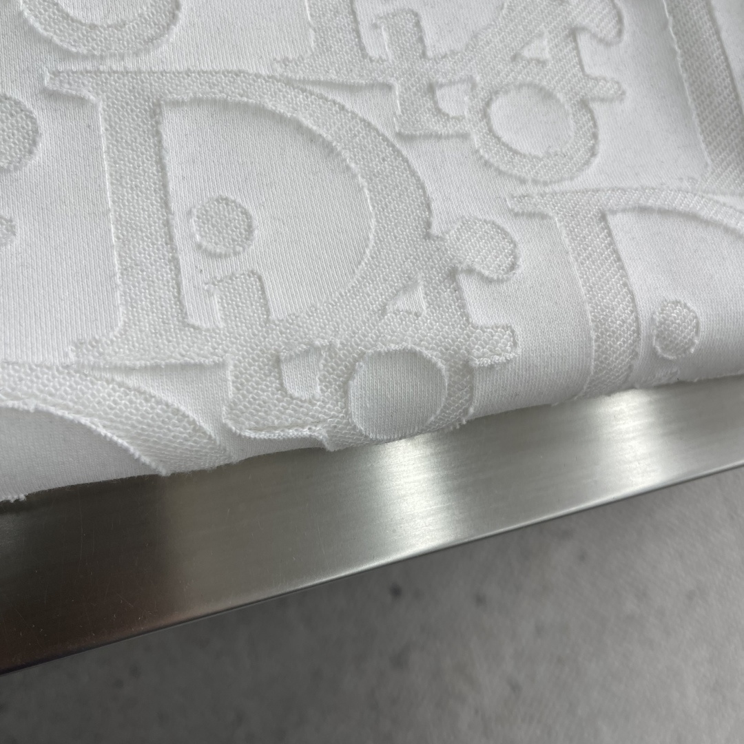 -Dio 2025fw新款提花字母logo工艺刺绣休闲宽松棉质面料长袖卫衣男女同款 码数：S-XL