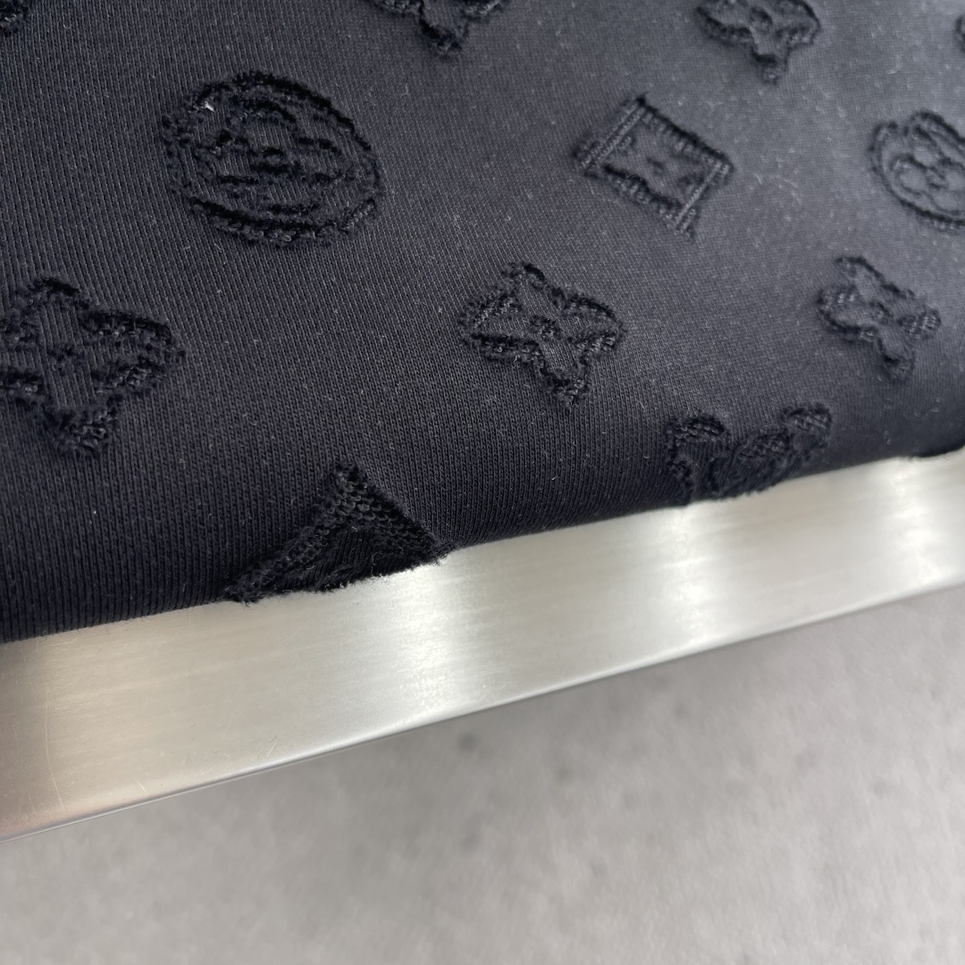 -驴牌 2025fw新款提花字母logo工艺刺绣提花图案休闲宽松棉质面料长袖卫衣男女同款 码数：S-XL