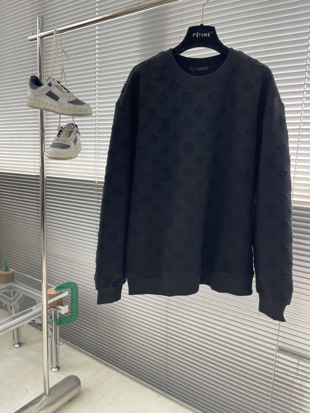 -驴牌 2025fw新款提花字母logo工艺刺绣提花图案休闲宽松棉质面料长袖卫衣男女同款 码数：S-XL