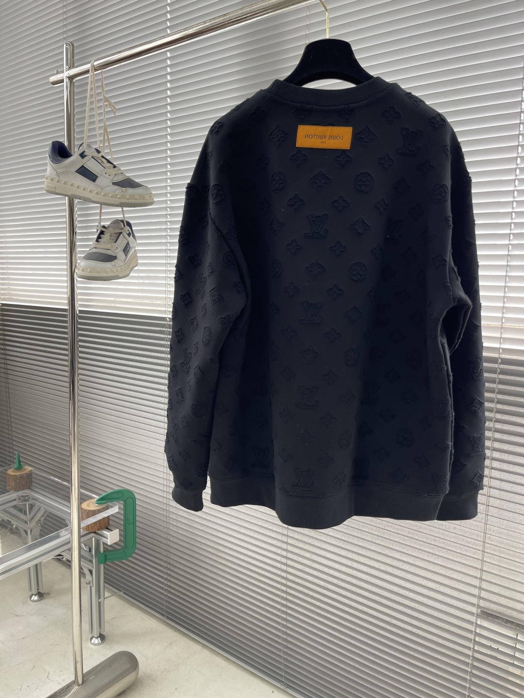 -驴牌 2025fw新款提花字母logo工艺刺绣提花图案休闲宽松棉质面料长袖卫衣男女同款 码数：S-XL