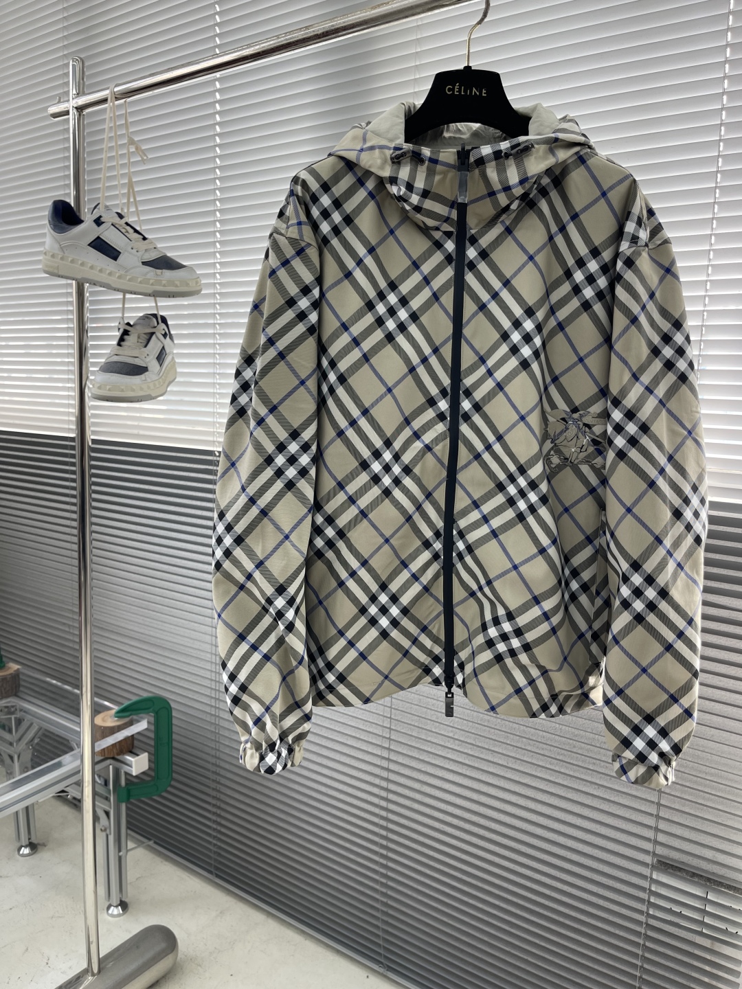 Burberry Techstof Jas Met Ruitpatroon en Capuchon - Dubbelzijdig Draagbaar