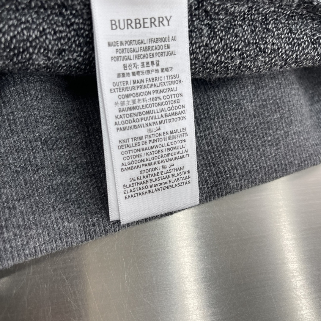 -BBR 24ss灰色字母logoT恤长袖高版本码数：S.M.L.XL衣长71727374胸围 1201