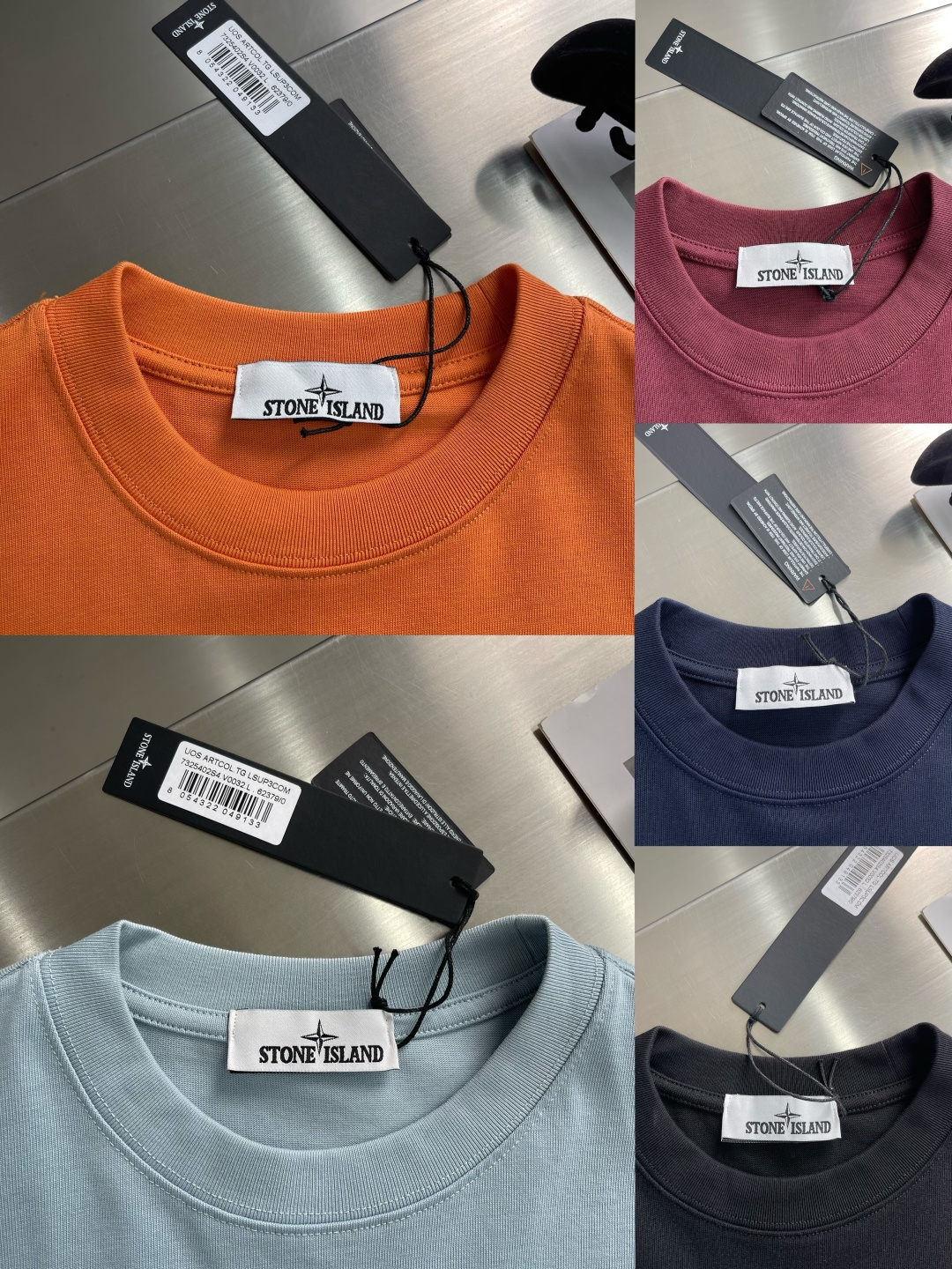 -Stone Island 宽松 纯棉短袖尺码：M-XXL ML XL2XL衣长 6870 7274肩宽