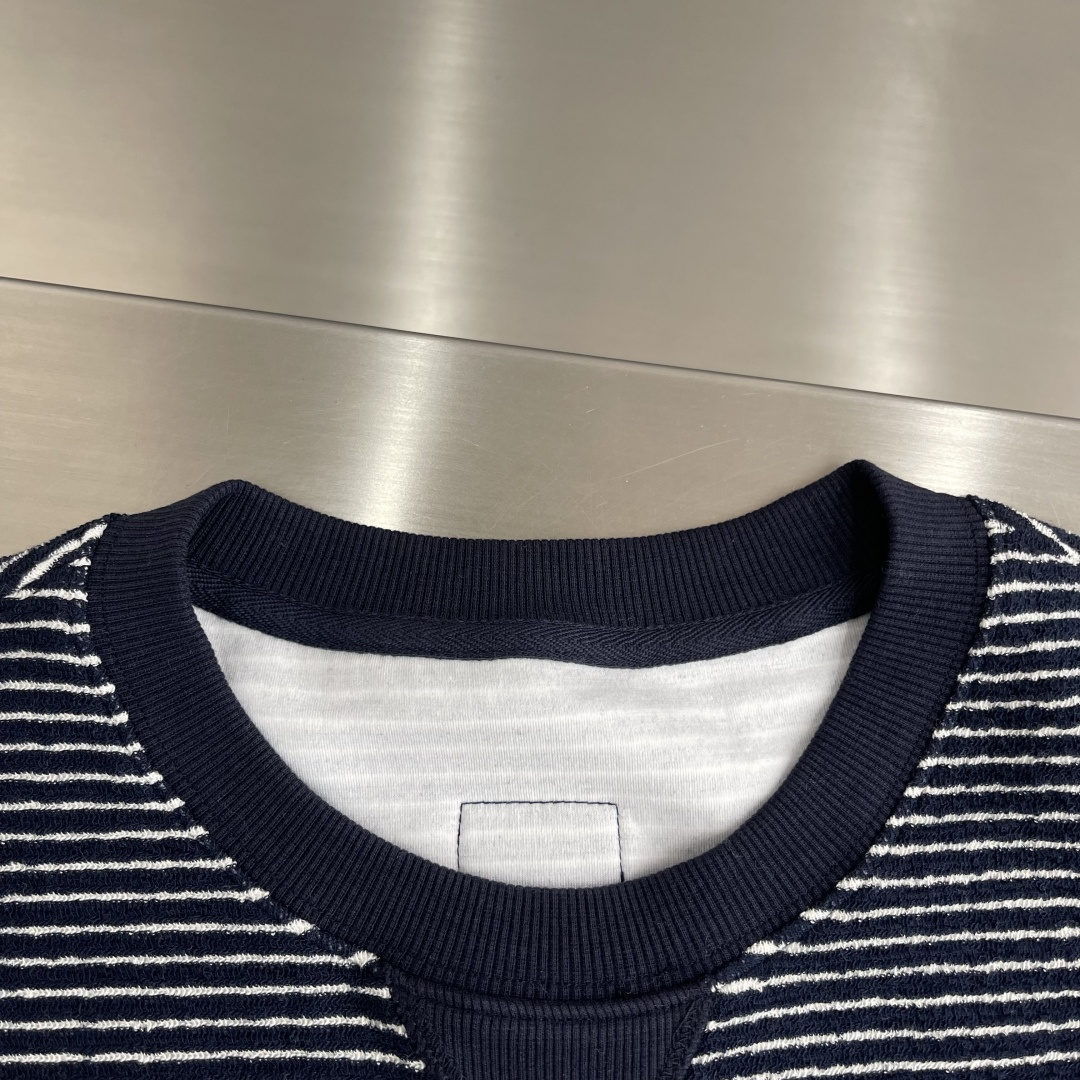 -miu miu 2025秋冬新款条纹长袖 爆款定制纯棉面料 重工洗水，面料舒适🈶️质感 码数：S-XX