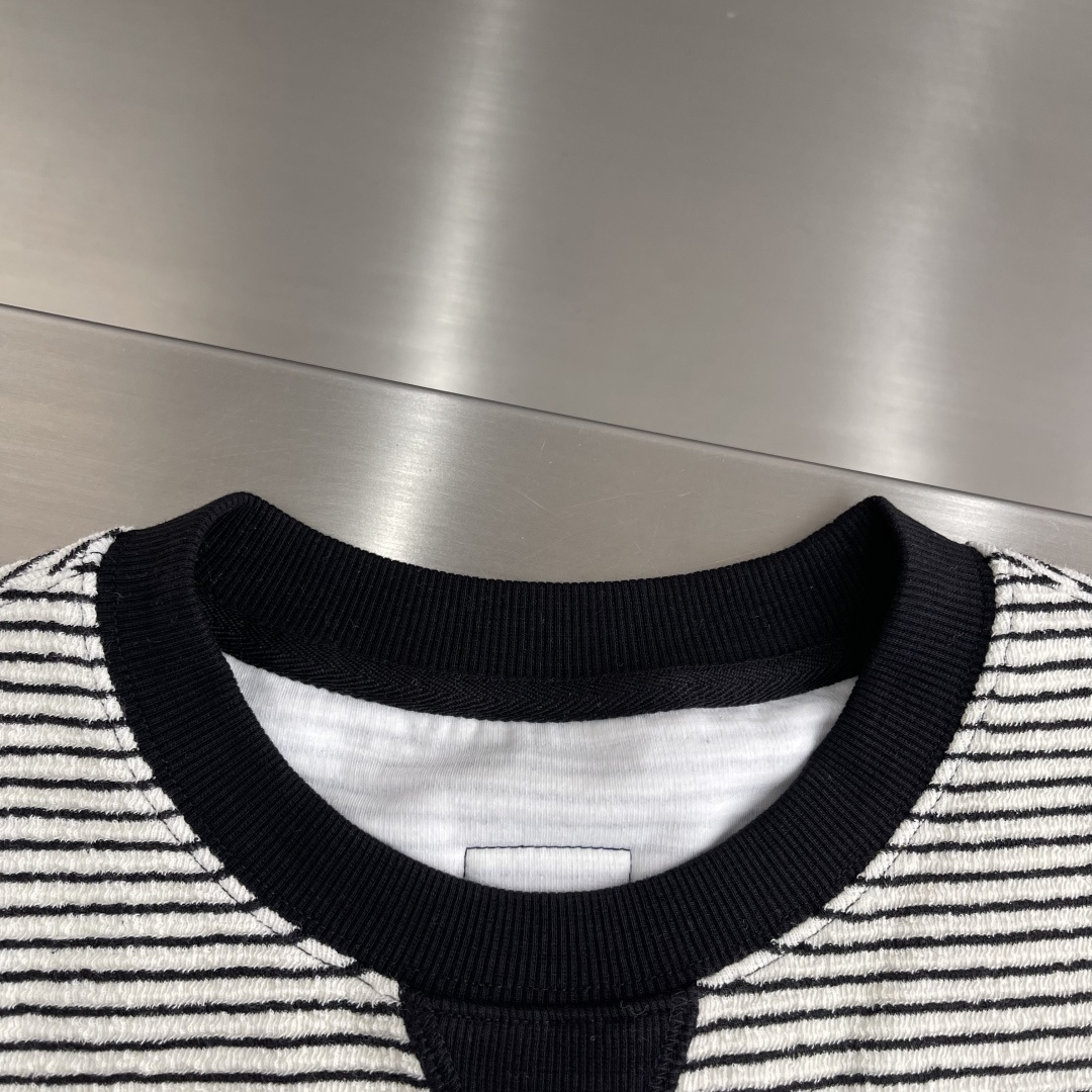 -miu miu 2025秋冬新款条纹长袖 爆款定制纯棉面料 重工洗水，面料舒适🈶️质感 码数：S-XX