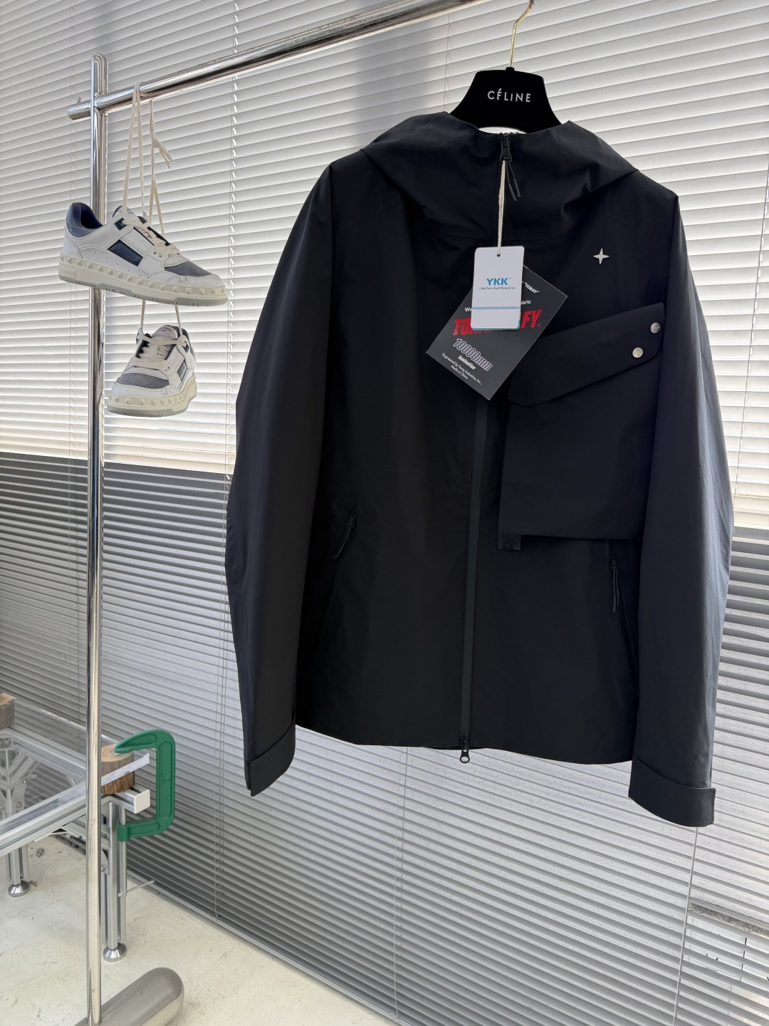 -Stone Island 日本东丽专利防水纤维可拆卸口袋全压胶连帽冲锋衣岛家的高端支线Stellina