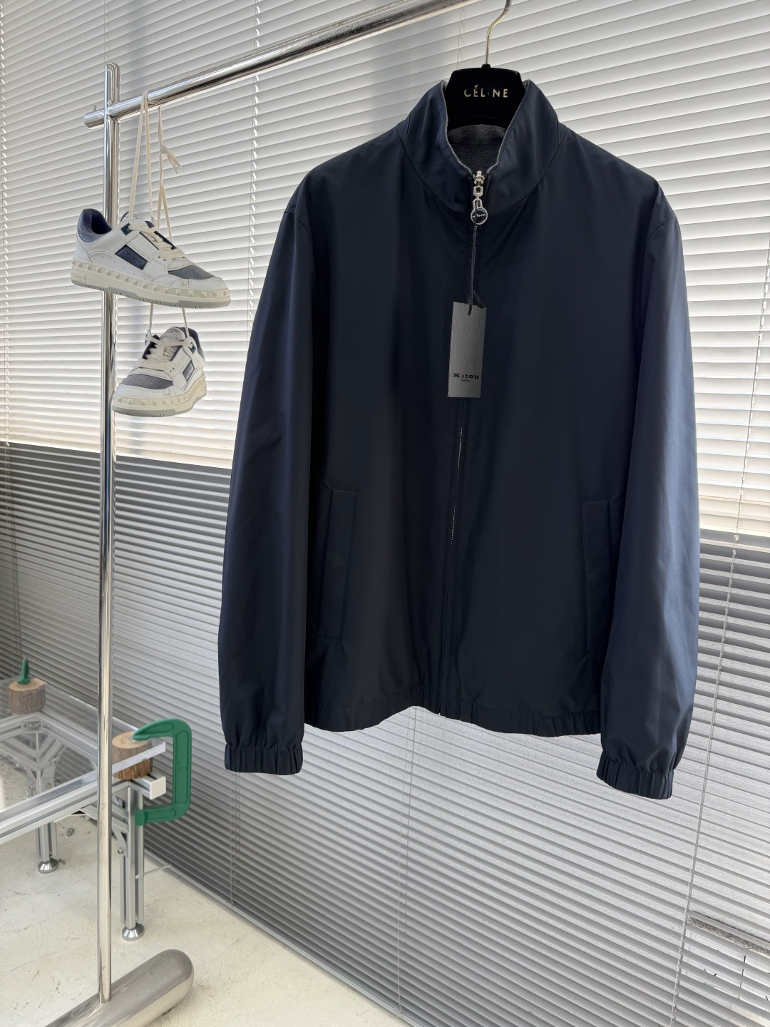 -Kiton 拉链双面穿立领外套材质 面料 聚酯纤维 里料 羊绒 聚酯纤维尺码：48-56 48胸围11