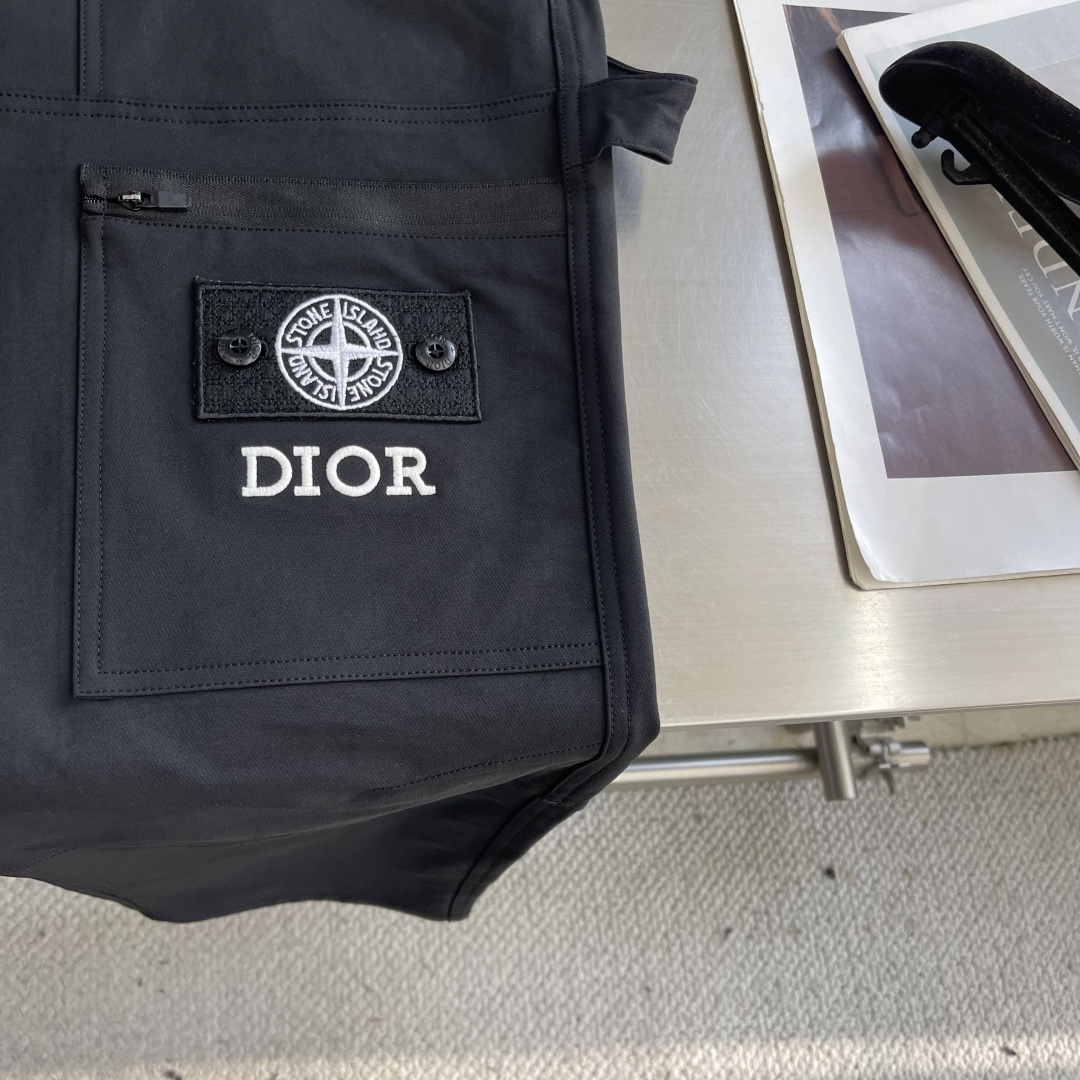 -Dio X stone island 新款2025时尚石头岛联名多功能休闲裤 定织面料 石头岛方针袖章