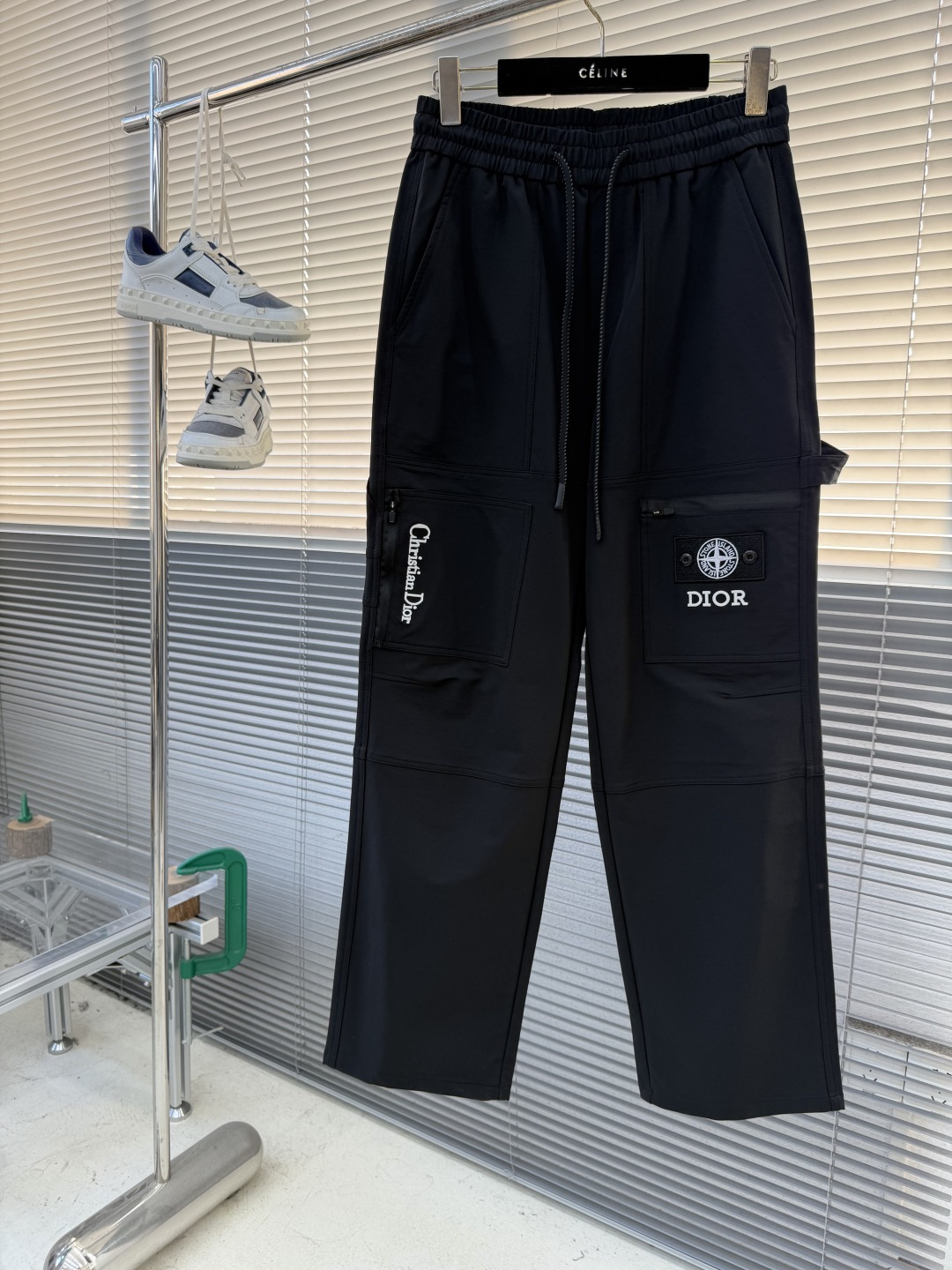 -Dio X stone island 新款2025时尚石头岛联名多功能休闲裤 定织面料 石头岛方针袖章