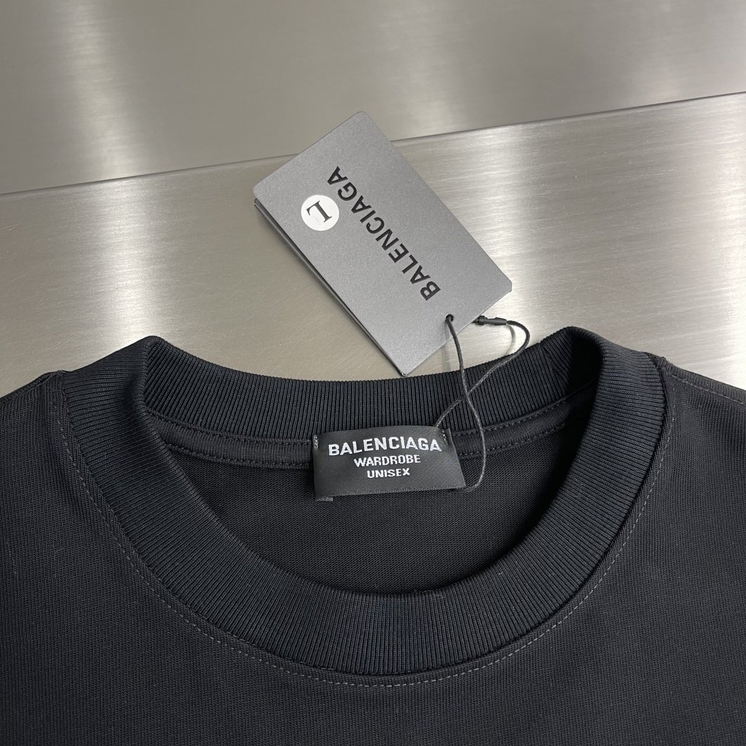 -Balenciag 外星人涂鸦‼️短袖T恤®High Summer系列👽外星人涂鸦T恤，390克高克重