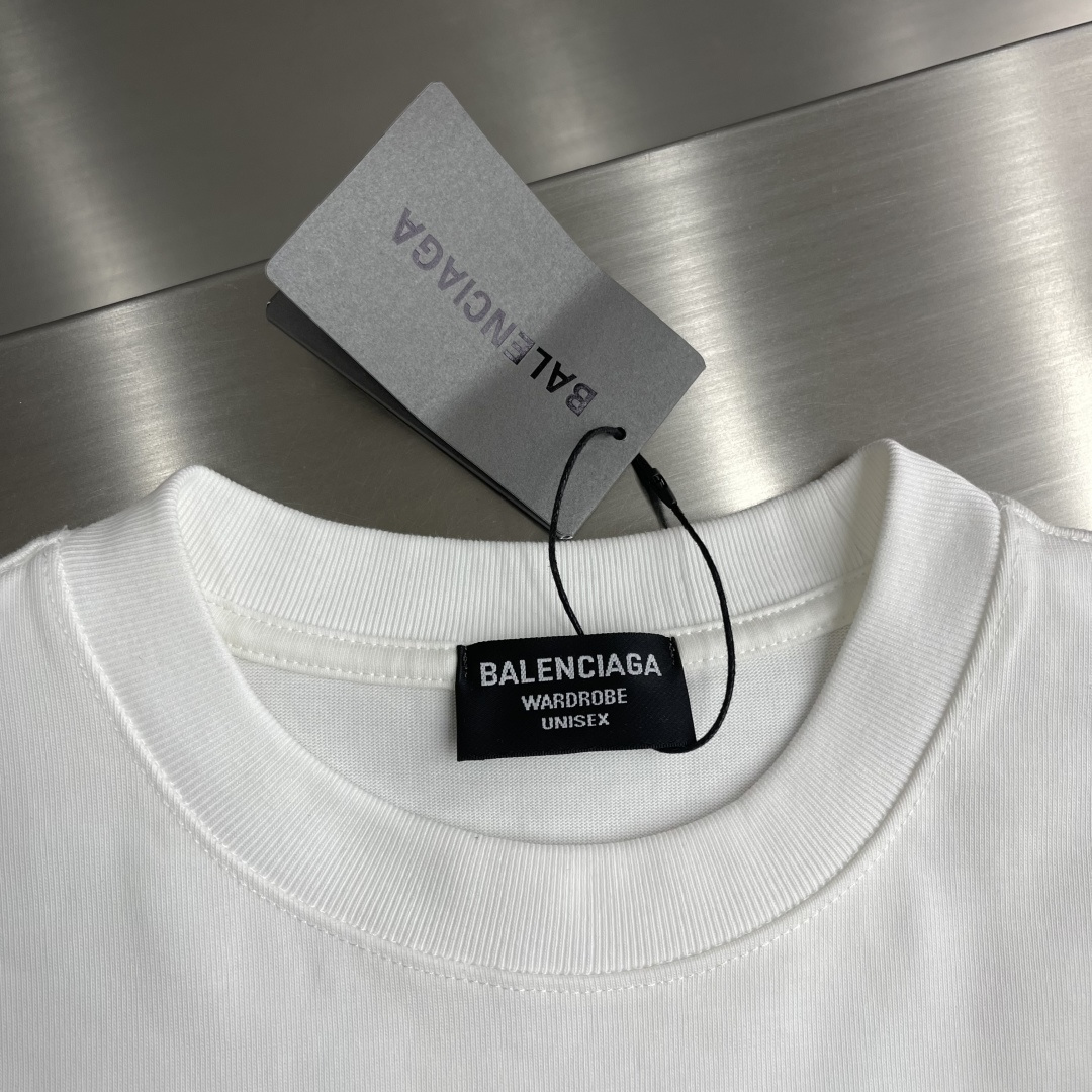 -Balenciag 外星人涂鸦‼️短袖T恤®High Summer系列👽外星人涂鸦T恤，390克高克重