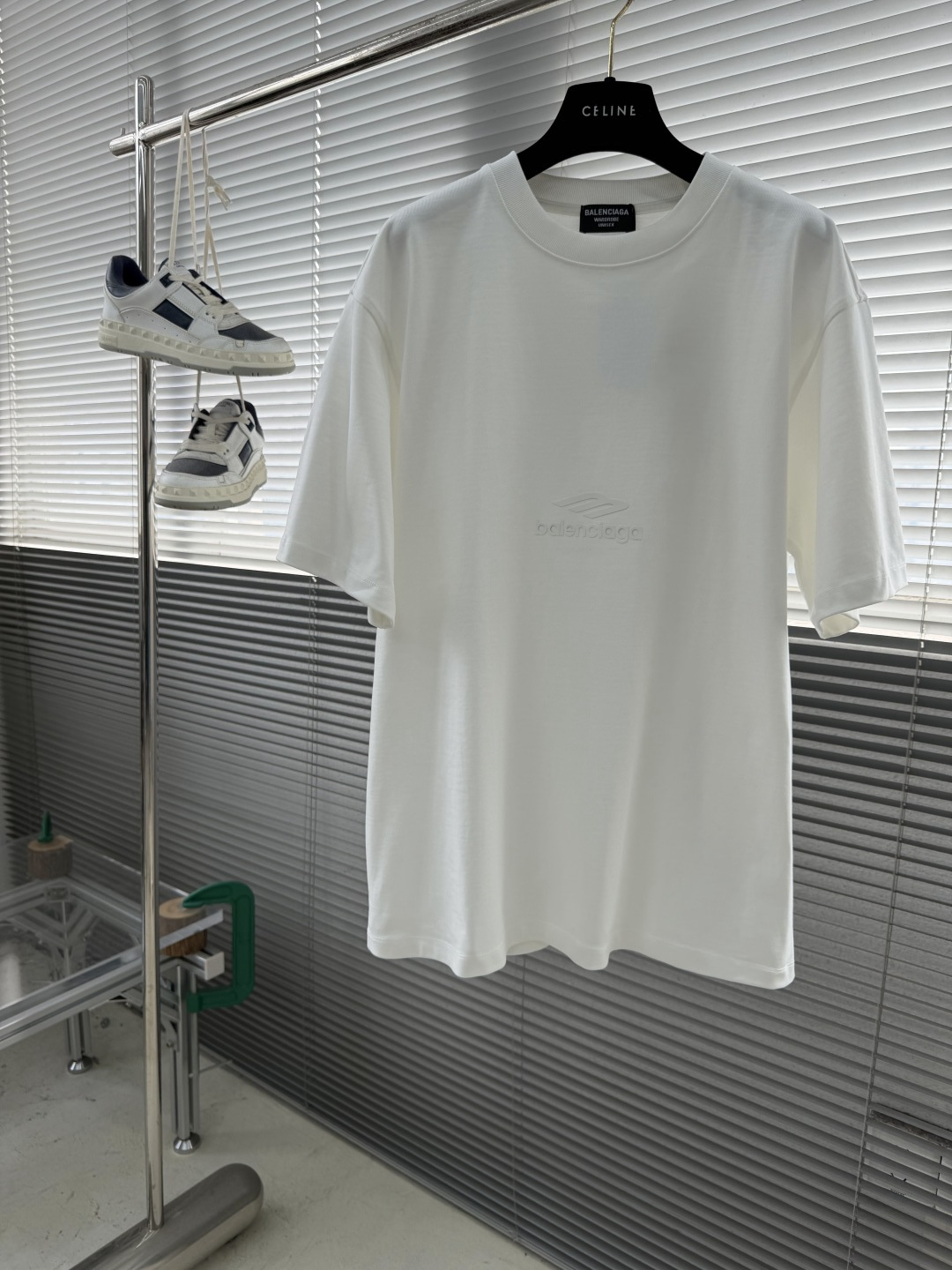 -Balenciag M字母印花‼️短袖T恤®采用超级高成本的390克高克重双股双纱纯棉面料 此面料厚实