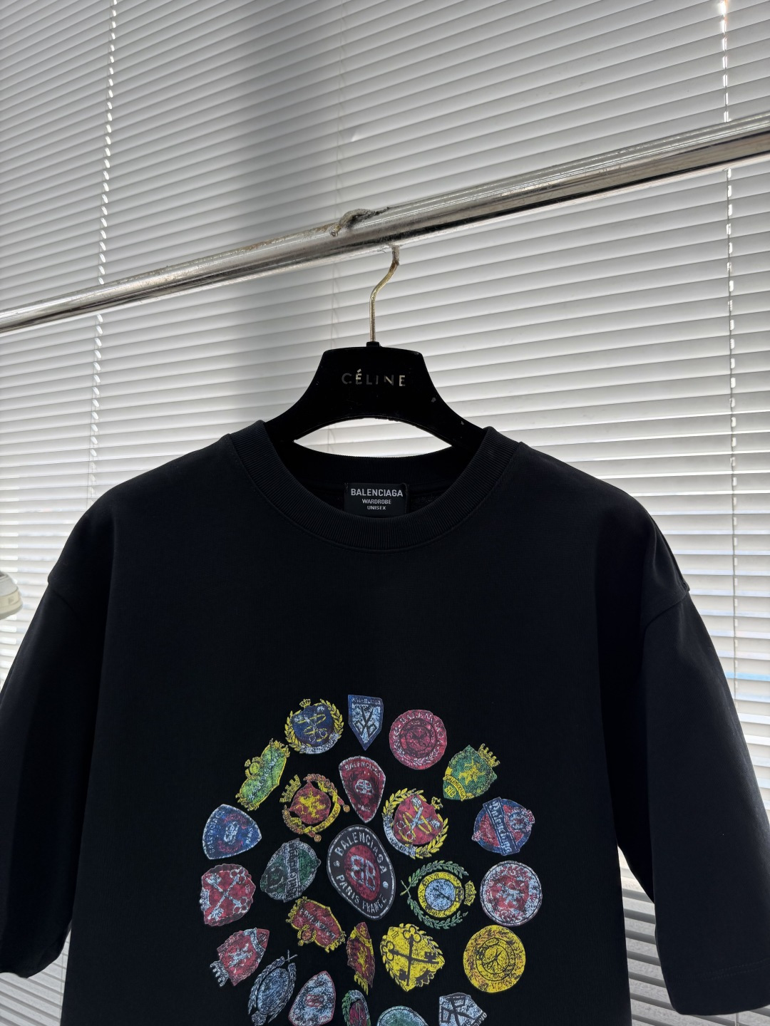 -Balenciag 梵文标识‼️短袖T恤®采用超级高成本的390克高克重双股双纱纯棉面料 此面料厚实挺