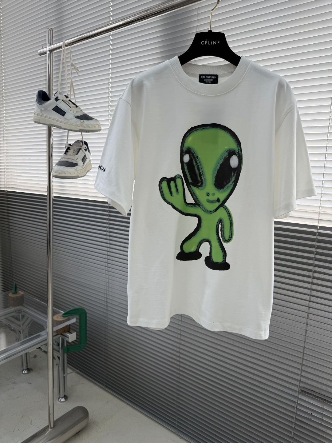 -Balenciag 外星人涂鸦‼️短袖T恤®High Summer系列👽外星人涂鸦T恤，390克高克重