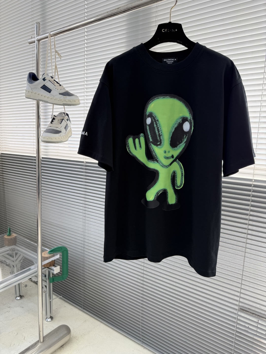 -Balenciag 外星人涂鸦‼️短袖T恤®High Summer系列👽外星人涂鸦T恤，390克高克重