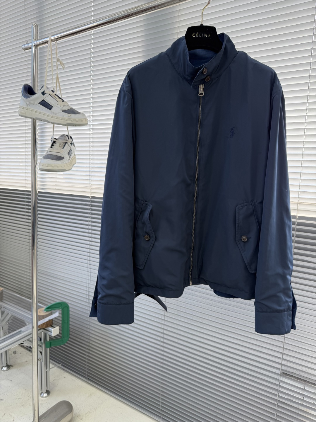 -RAlPh Lauren 标识刺绣俩面穿夹克定制哑光云纹塔夫绸 以及斜纹提花织锦 轻盈坚韧 垂感爽滑 