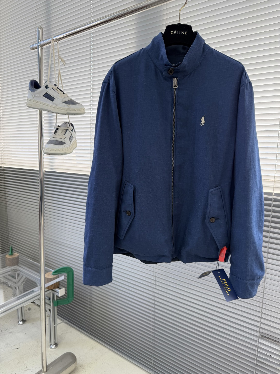 -RAlPh Lauren 标识刺绣俩面穿夹克定制哑光云纹塔夫绸 以及斜纹提花织锦 轻盈坚韧 垂感爽滑 