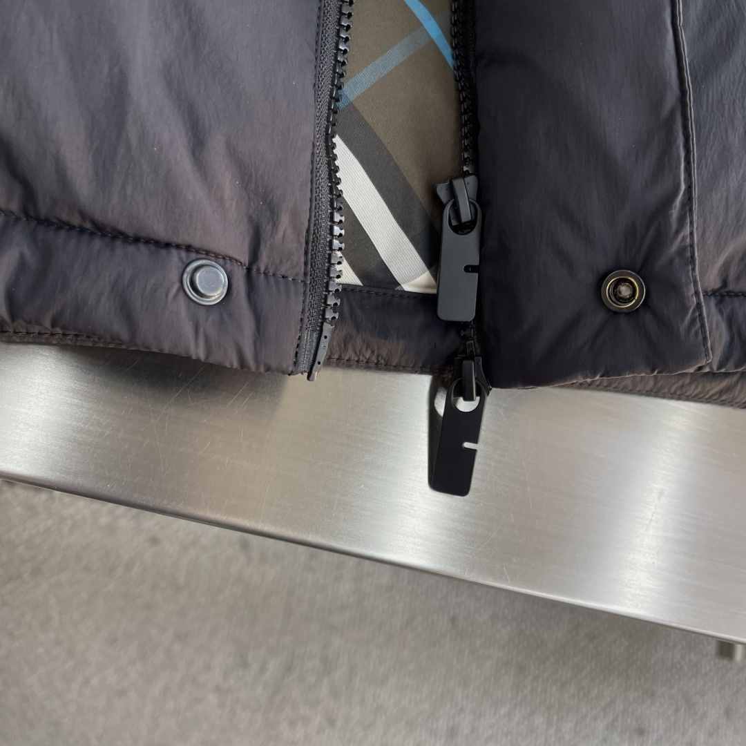 -BBR 2025全新格纹内衬可拆袖连帽夹克羽绒服.可脱袖变马甲.可脱帽变立领夹克/立领马甲/一件衣服多