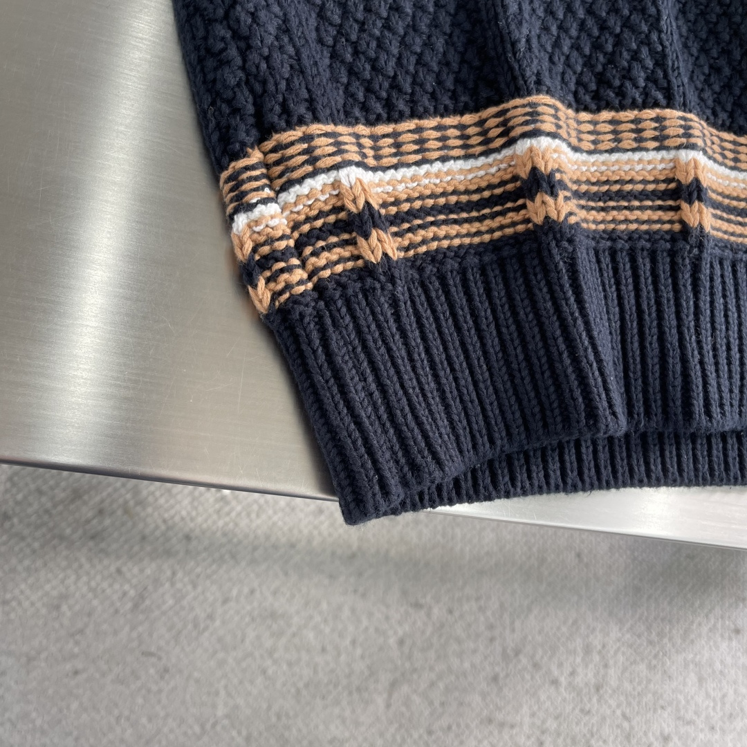 -Z ZEGN 秋冬氛围感直接拉满意式松弛感 6针4线ART-Deco特种纱织“度假风 针织毛衣ZZ家新