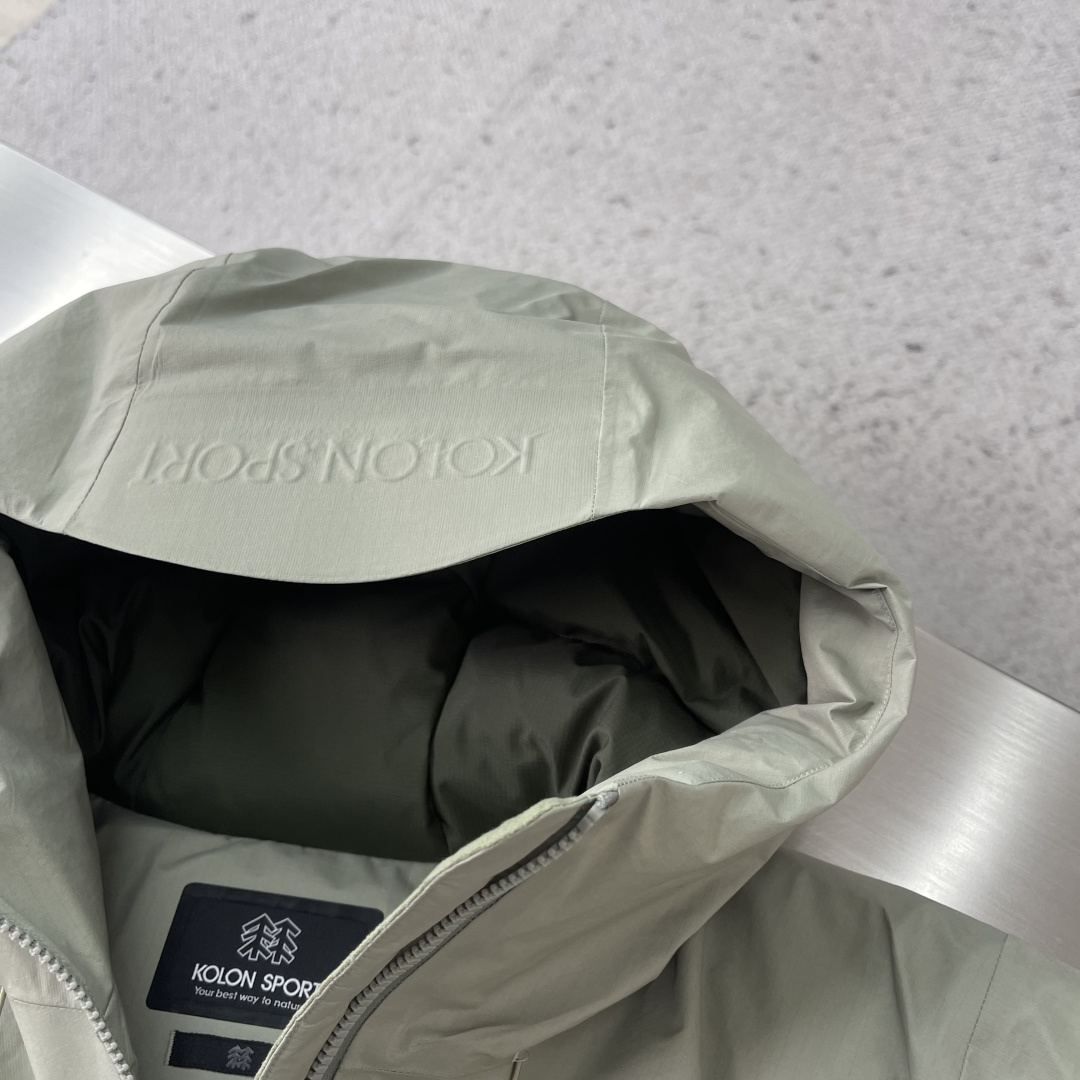 -KOLON SPORTHIKING男女防水防风透湿耐磨户外羽绒服 情侣款保暖加厚外套连帽户外冲锋衣这才