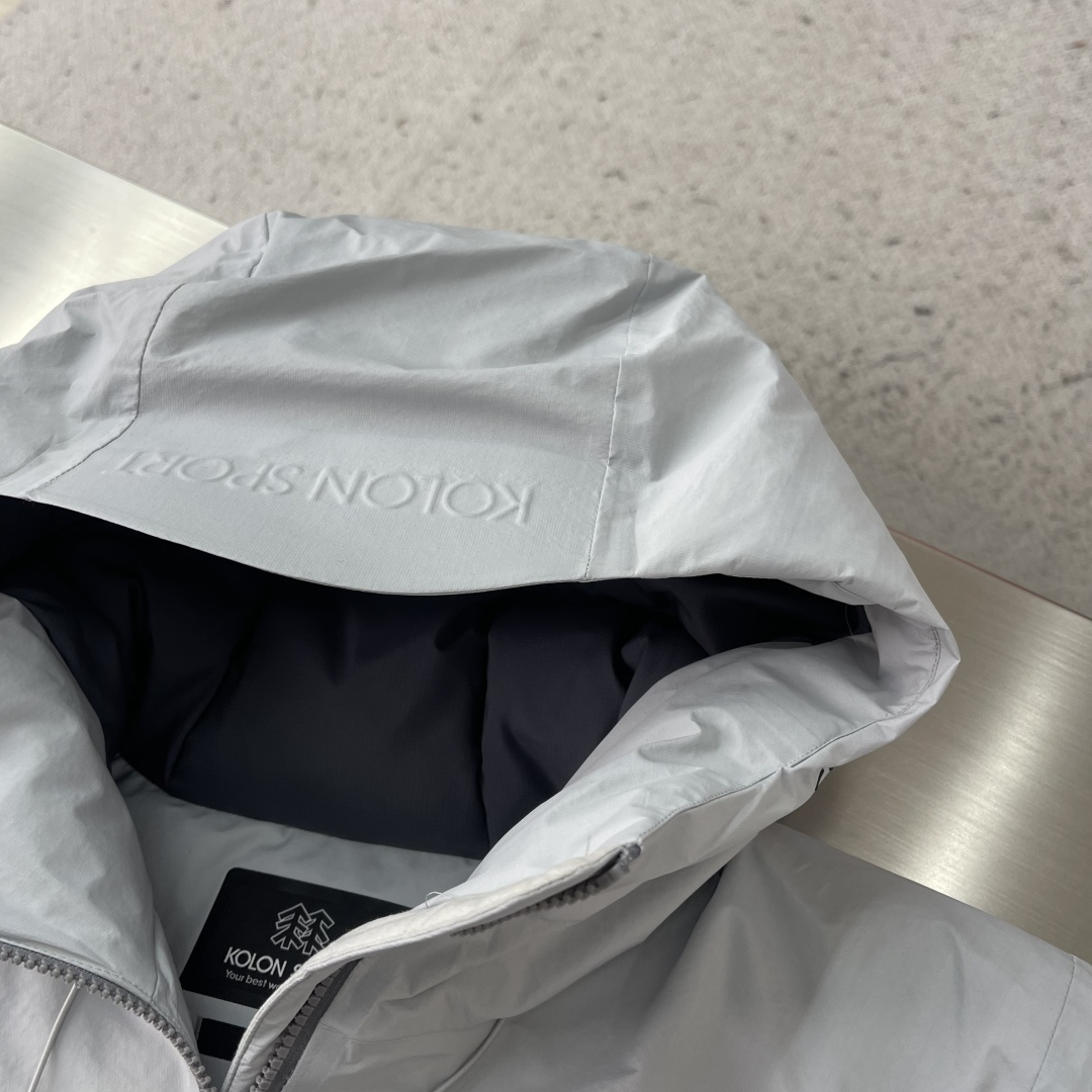 -KOLON SPORTHIKING男女防水防风透湿耐磨户外羽绒服 情侣款保暖加厚外套连帽户外冲锋衣这才