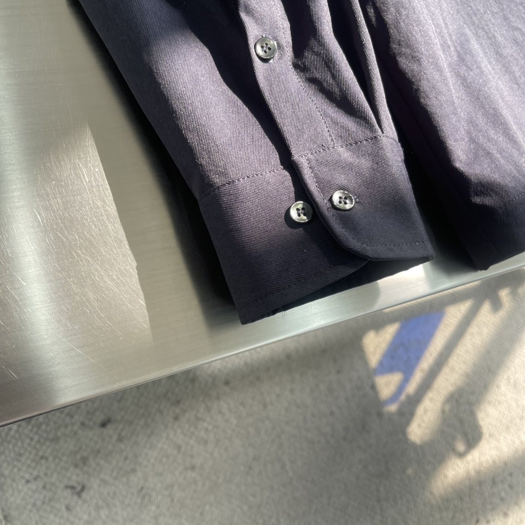 -MMY 2025秋季男士工装格子假两件长袖衬衫内里经典工装条纹，复古又百搭，散发着浓郁的工装风气息，彰