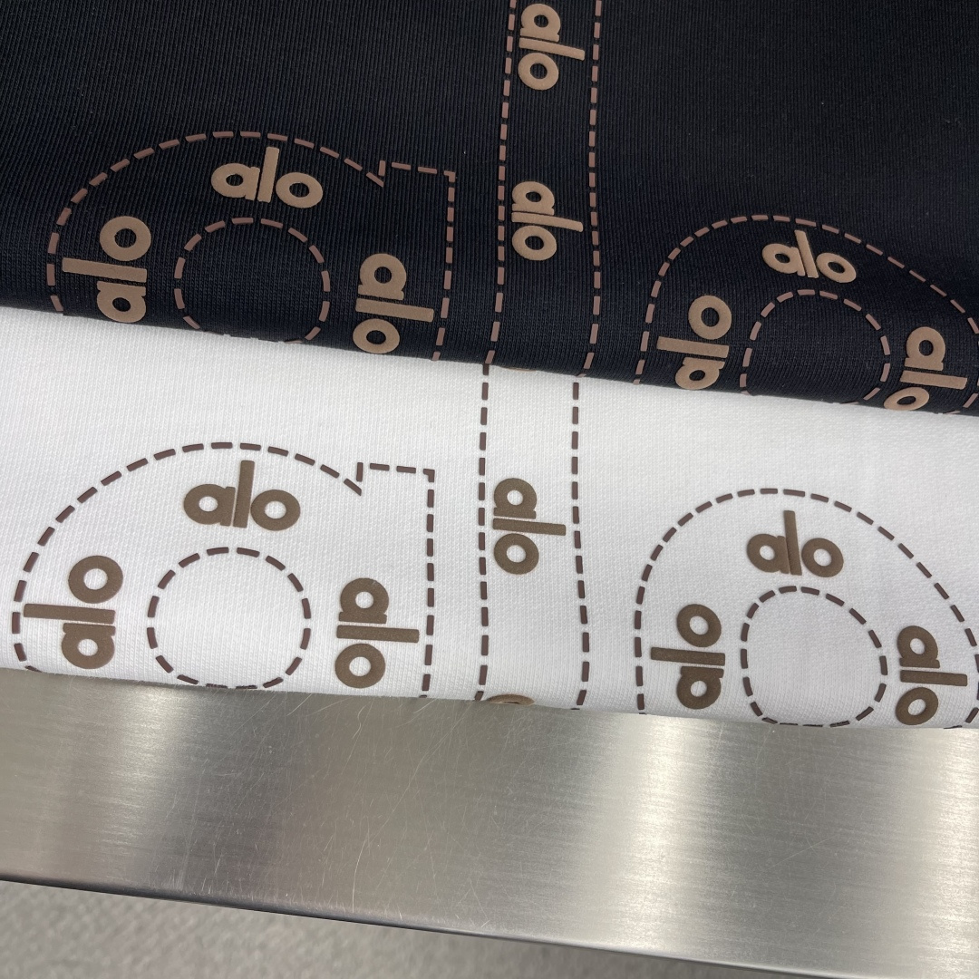 -ALO 2025秋冬新款圆领卫衣400克毛圈纯棉字母logo立体发泡码数：S M L XL XXL