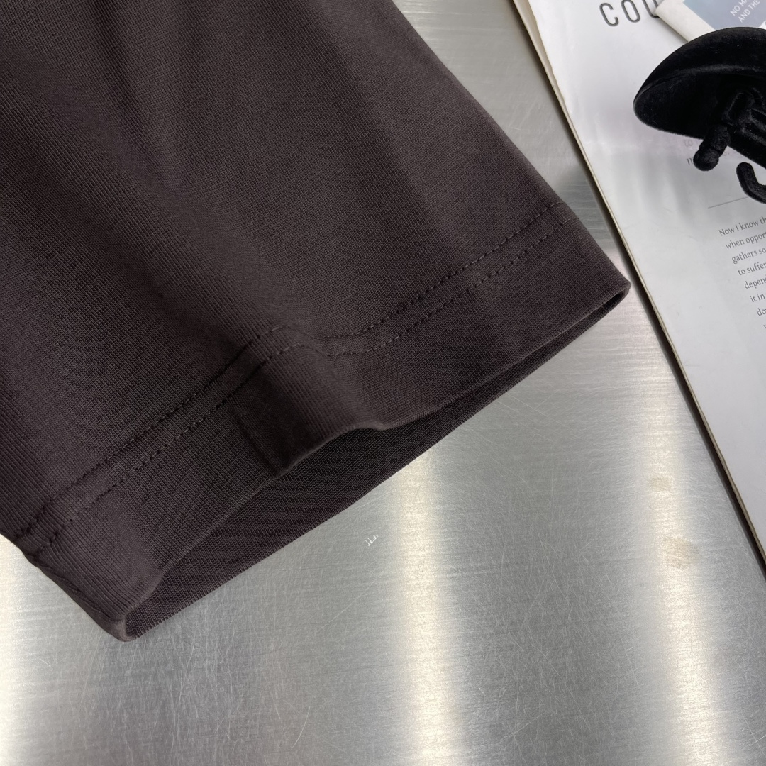 -🐦 鸟家 2025秋冬新款短袖T恤定制纯棉字母logo植绒码数：S M L XL XXL